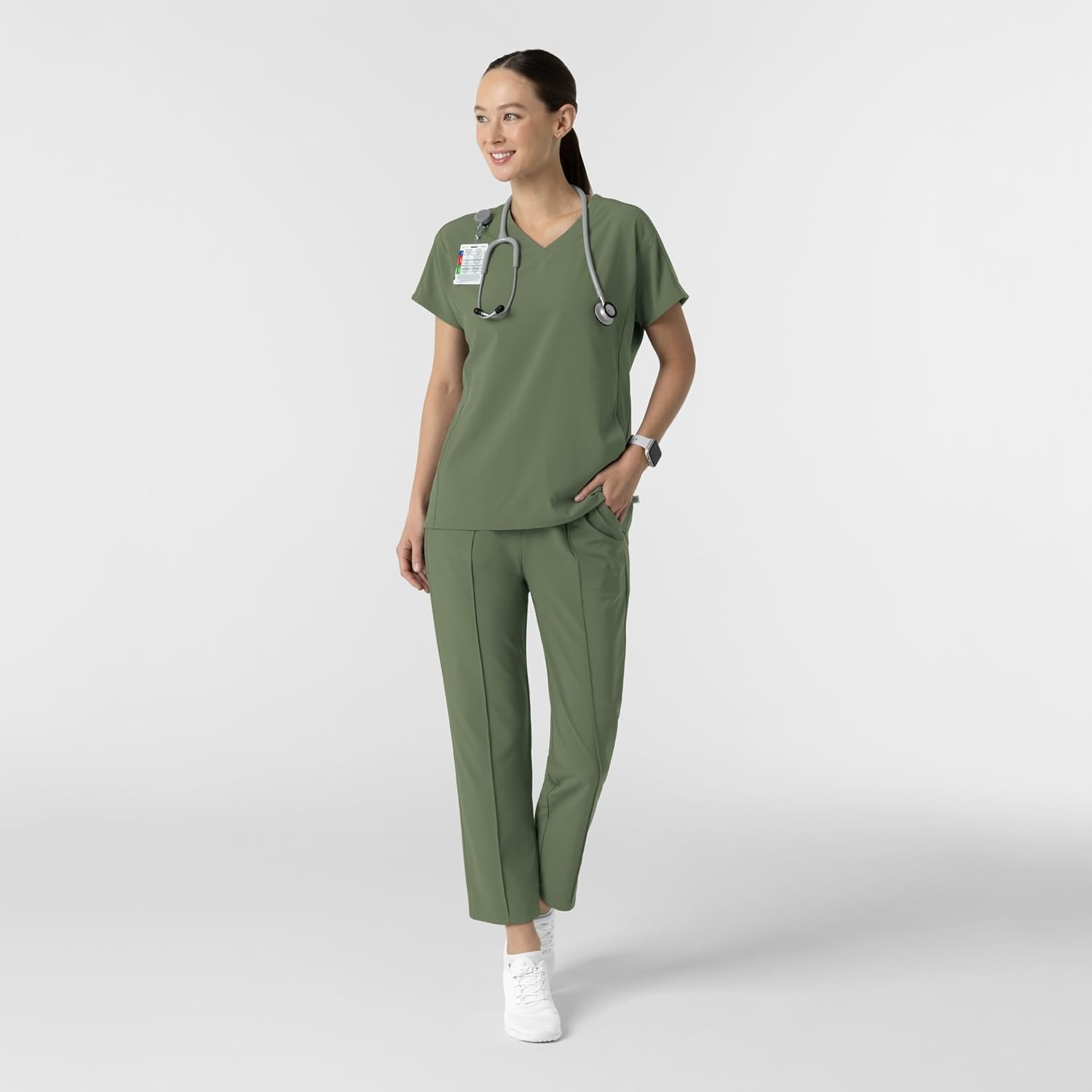 image:imageWink Renew Womens Pintuck Scrub PantOlive