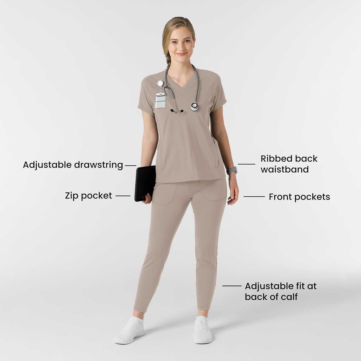 image:imageWink Renew Womens Track Scrub PantHaze