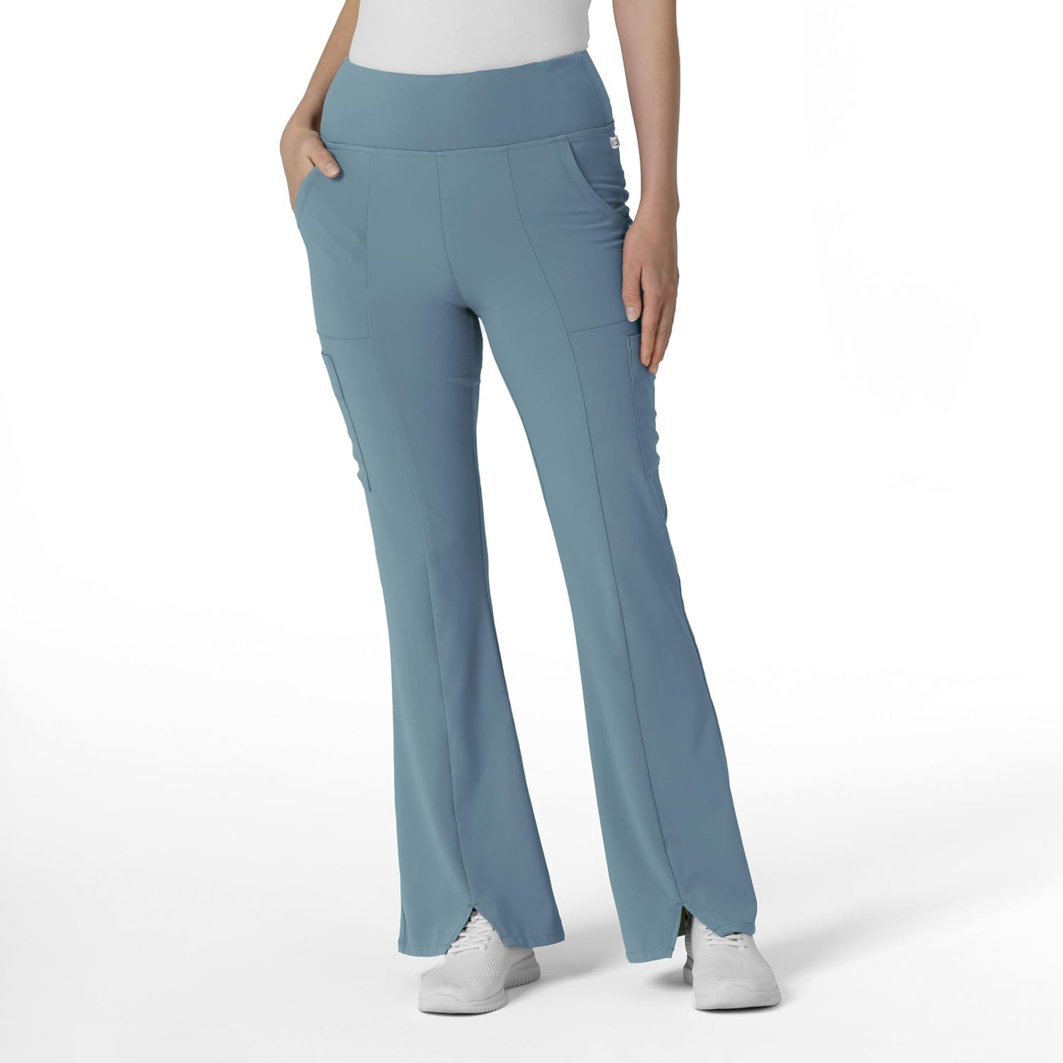 image:imageWink Scrubs for Women Renew Cargo Flare Pants with 7 PocketsElemental Blue
