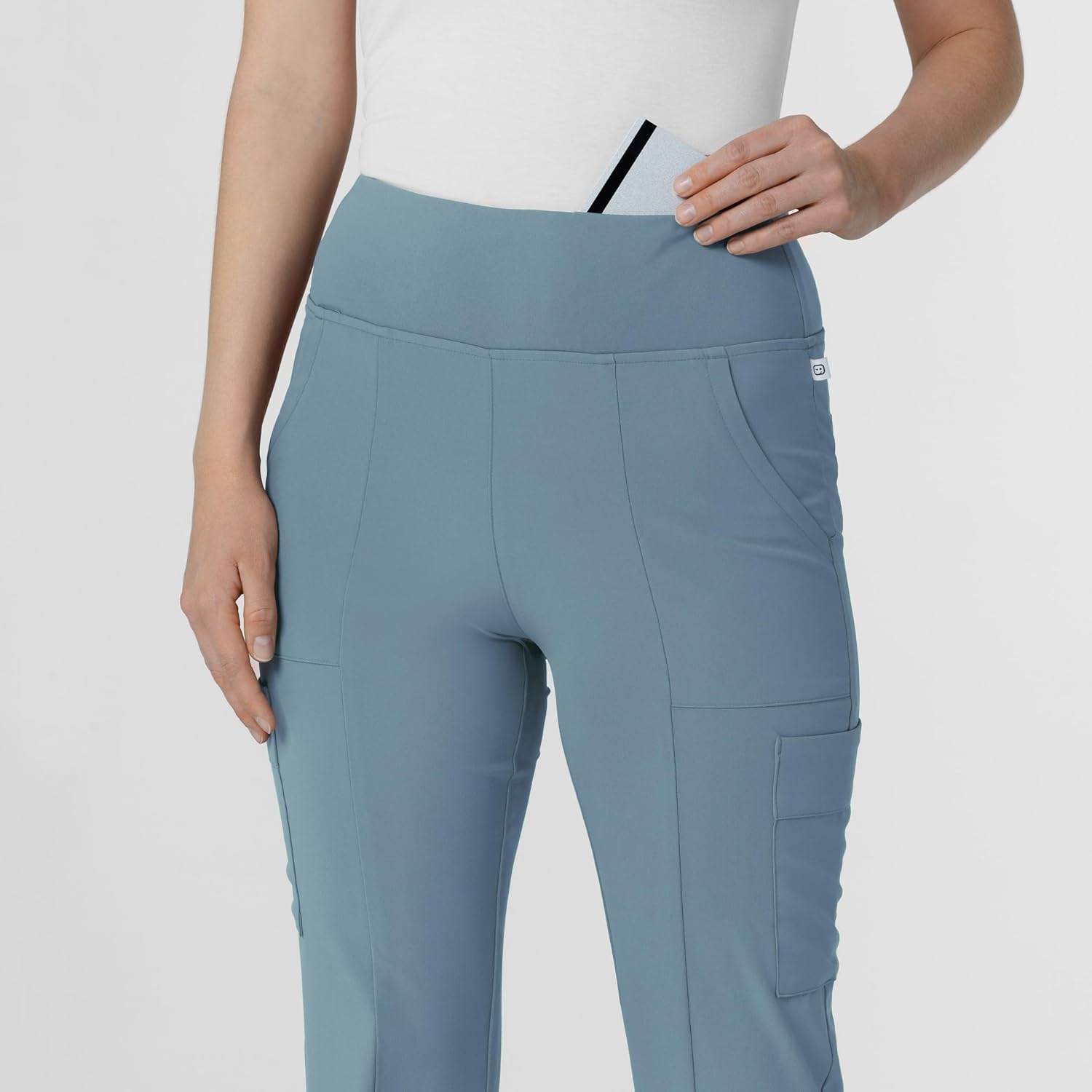 image:imageWink Scrubs for Women Renew Cargo Flare Pants with 7 PocketsElemental Blue