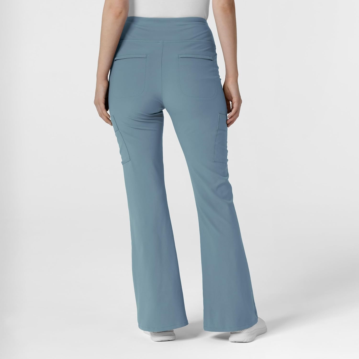 image:imageWink Scrubs for Women Renew Cargo Flare Pants with 7 PocketsElemental Blue