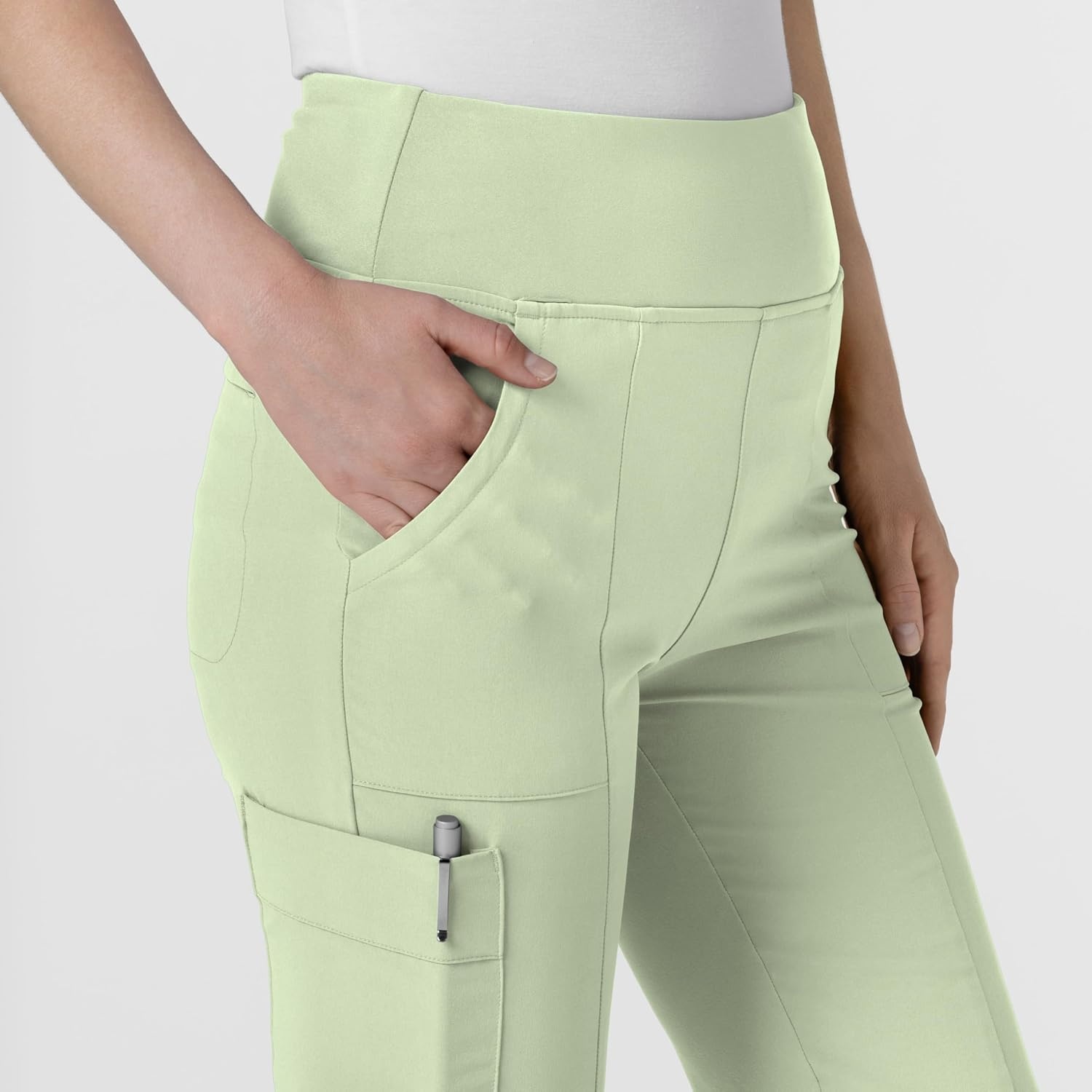 image:imageWink Scrubs for Women Renew Cargo Flare Pants with 7 PocketsFresh Mint