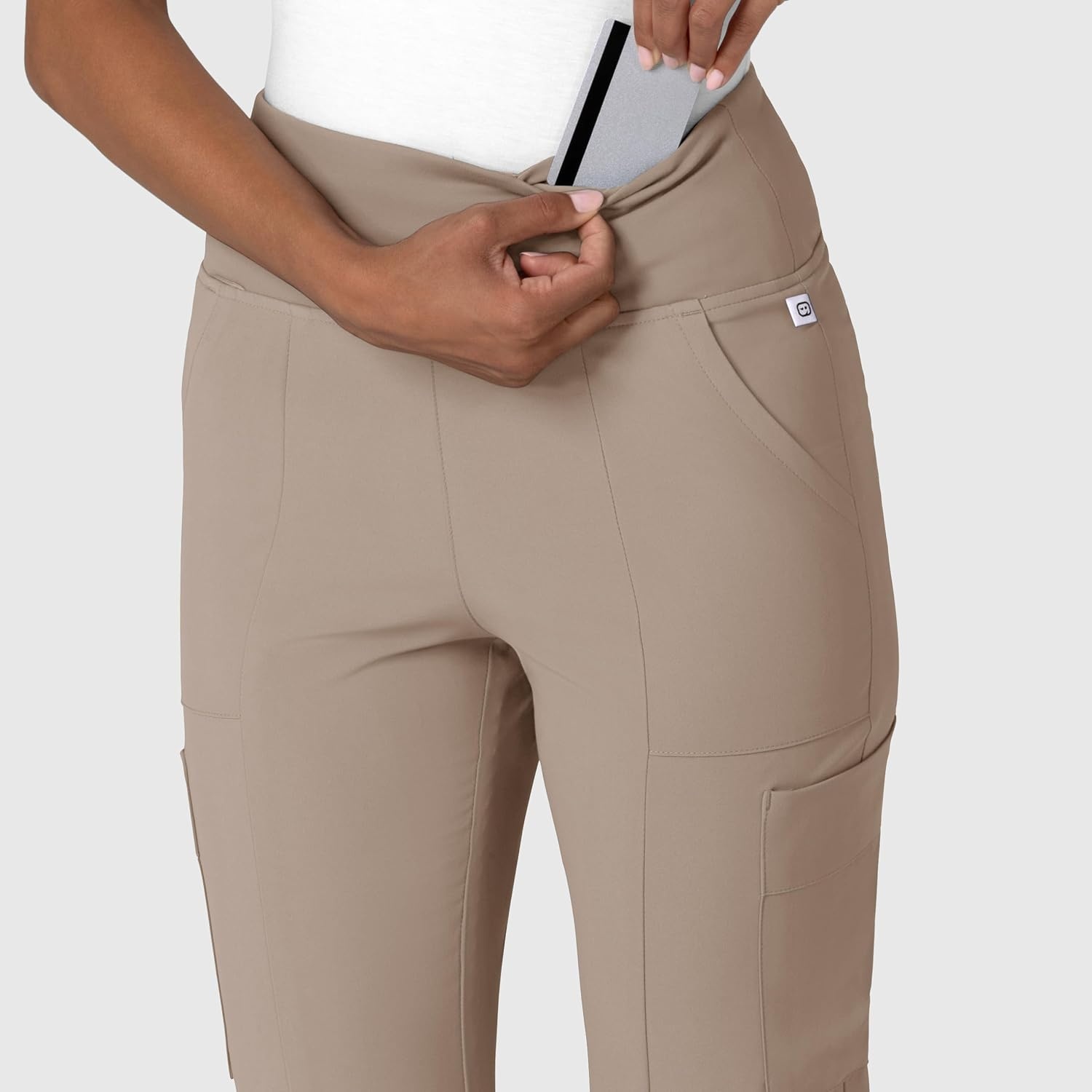 image:imageWink Scrubs for Women Renew Cargo Flare Pants with 7 PocketsHaze