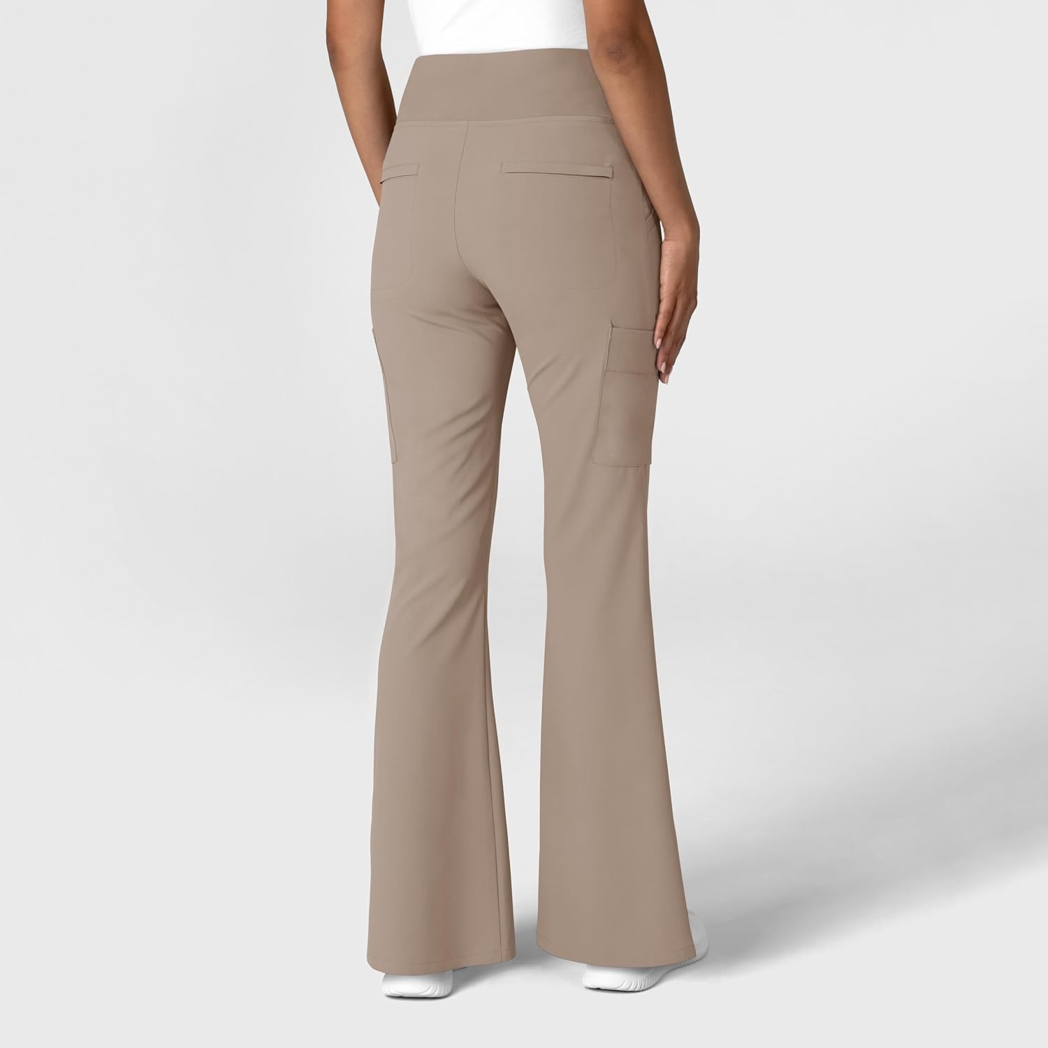 image:imageWink Scrubs for Women Renew Cargo Flare Pants with 7 PocketsHaze