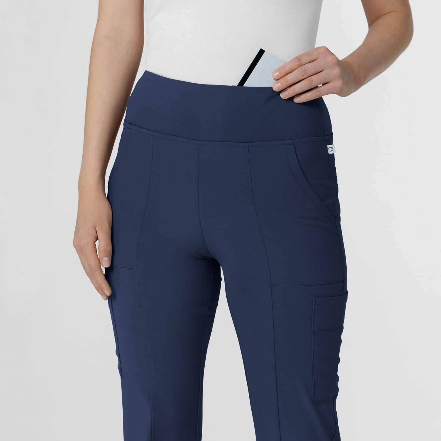 image:imageWink Scrubs for Women Renew Cargo Flare Pants with 7 PocketsNavy