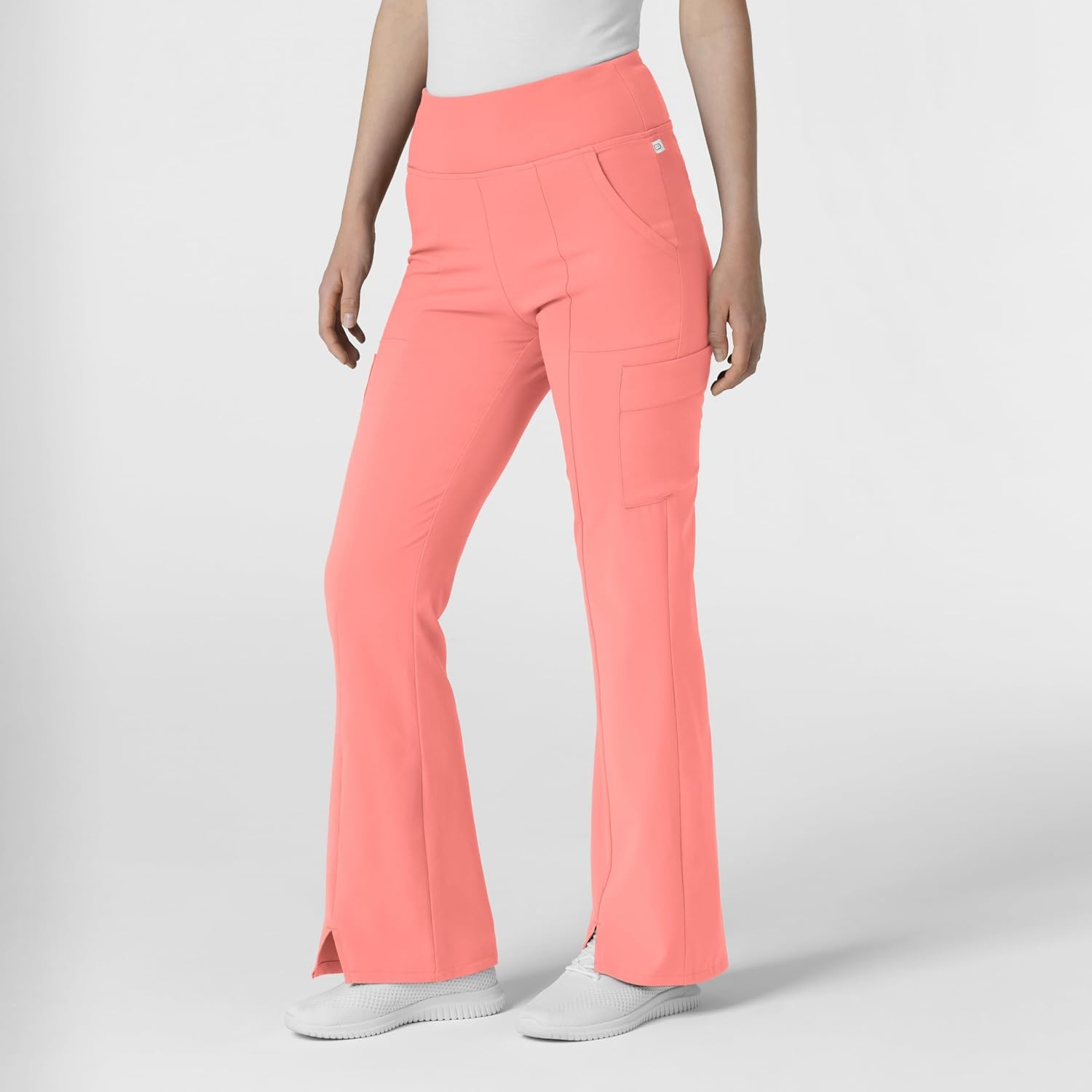 image:imageWink Scrubs for Women Renew Cargo Flare Pants with 7 PocketsParadise Pink