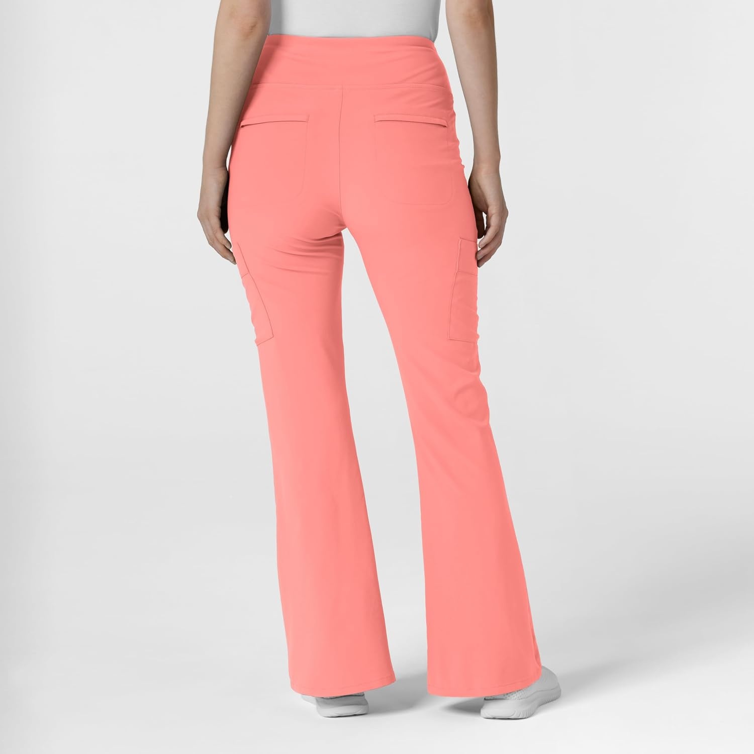 image:imageWink Scrubs for Women Renew Cargo Flare Pants with 7 PocketsParadise Pink