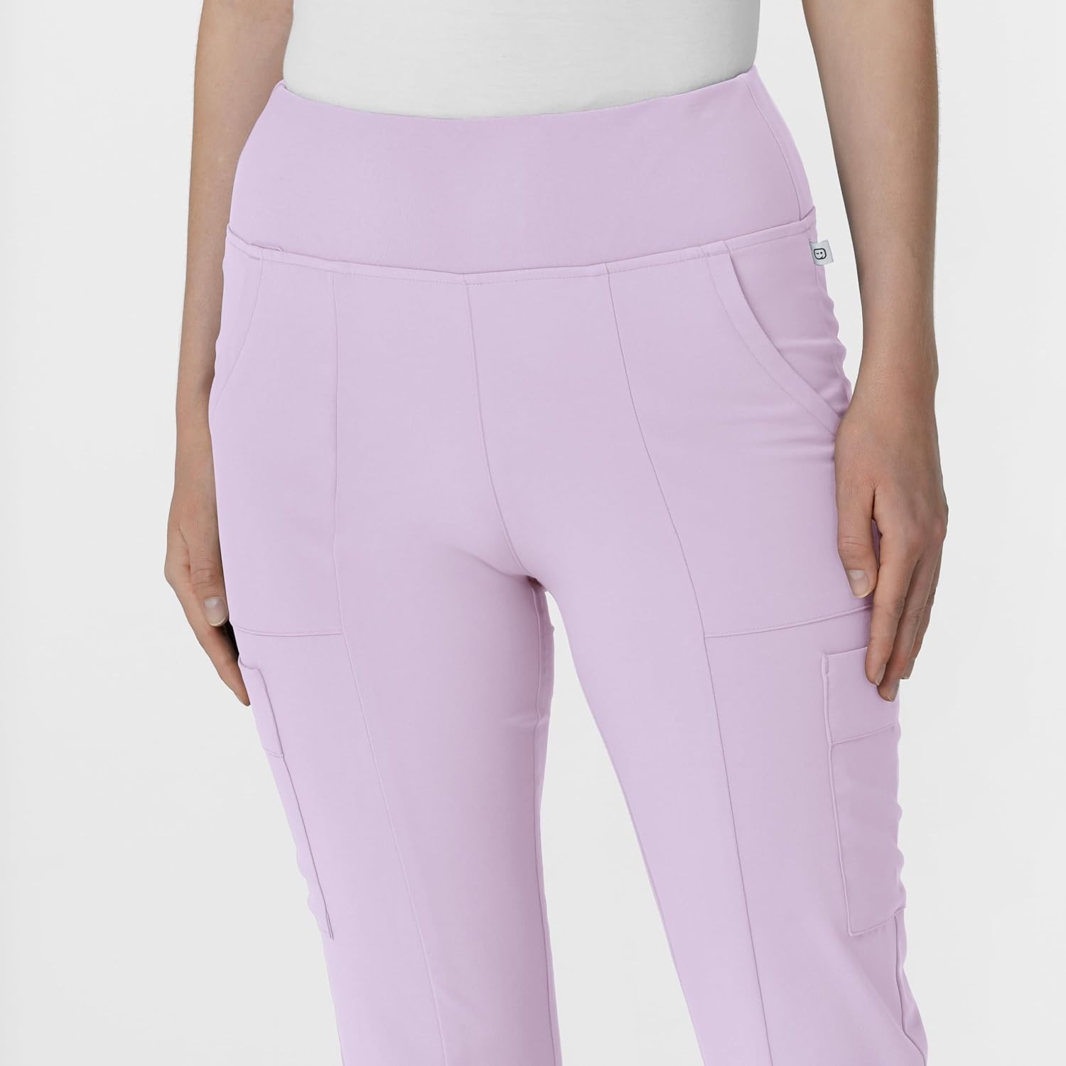 image:imageWink Scrubs for Women Renew Cargo Flare Pants with 7 PocketsPastel Lilac