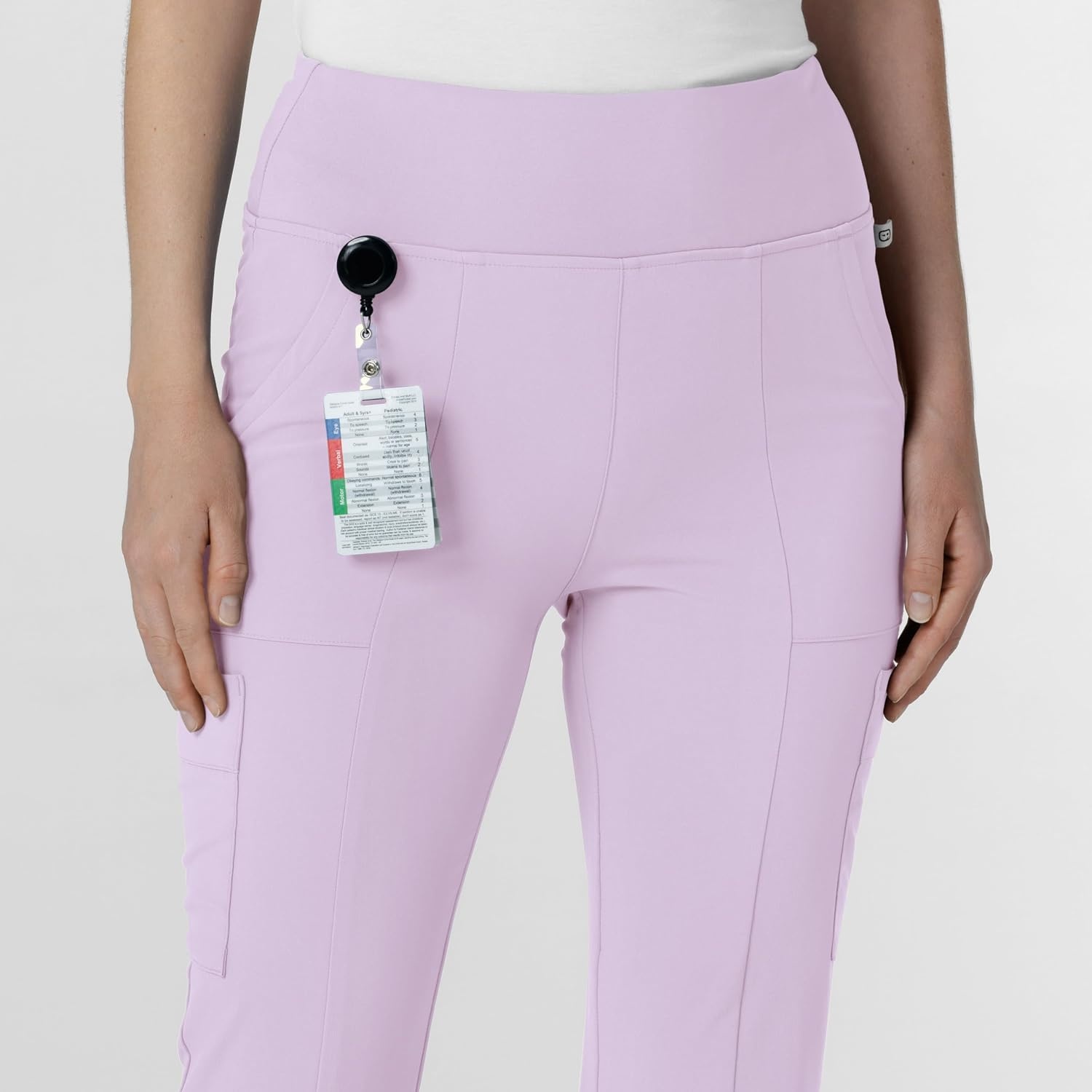 image:imageWink Scrubs for Women Renew Cargo Flare Pants with 7 PocketsPastel Lilac