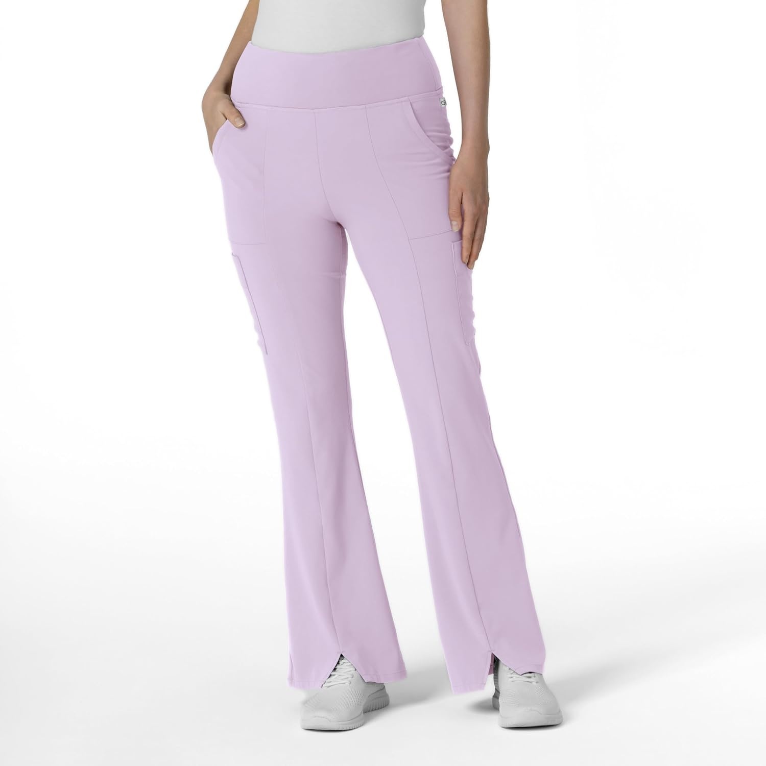 image:imageWink Scrubs for Women Renew Cargo Flare Pants with 7 PocketsPastel Lilac