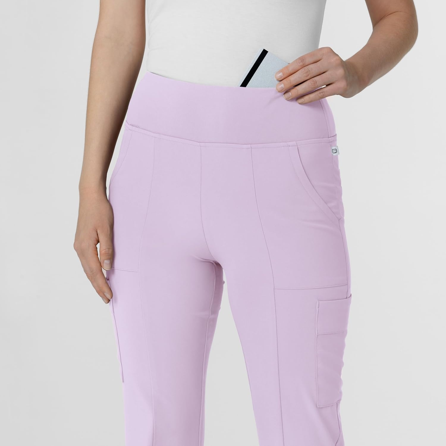image:imageWink Scrubs for Women Renew Cargo Flare Pants with 7 PocketsPastel Lilac