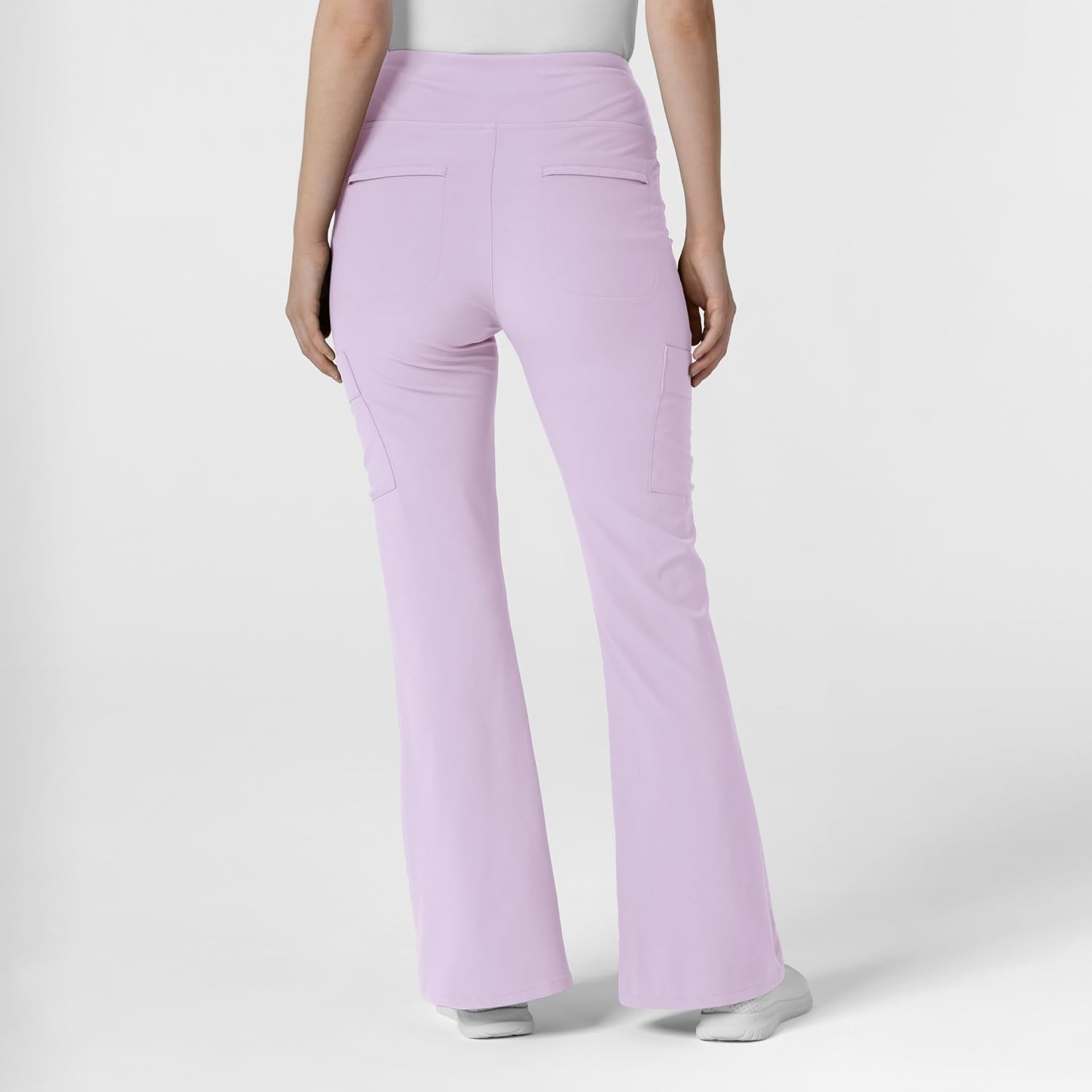 image:imageWink Scrubs for Women Renew Cargo Flare Pants with 7 PocketsPastel Lilac