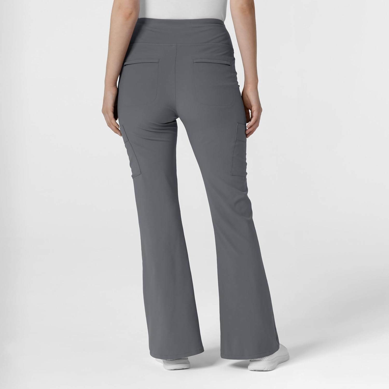 image:imageWink Scrubs for Women Renew Cargo Flare Pants with 7 PocketsPewter
