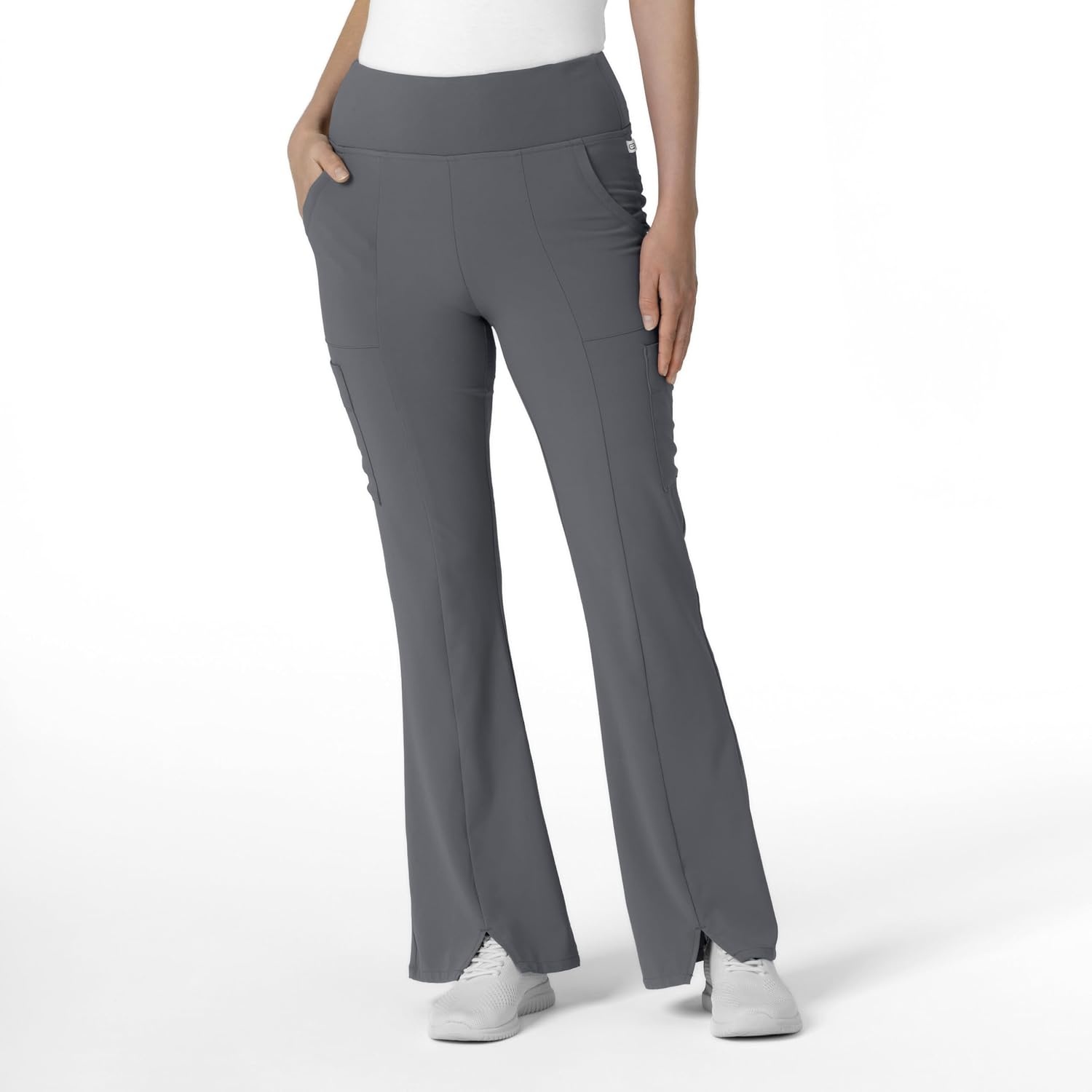 image:imageWink Scrubs for Women Renew Cargo Flare Pants with 7 PocketsPewter