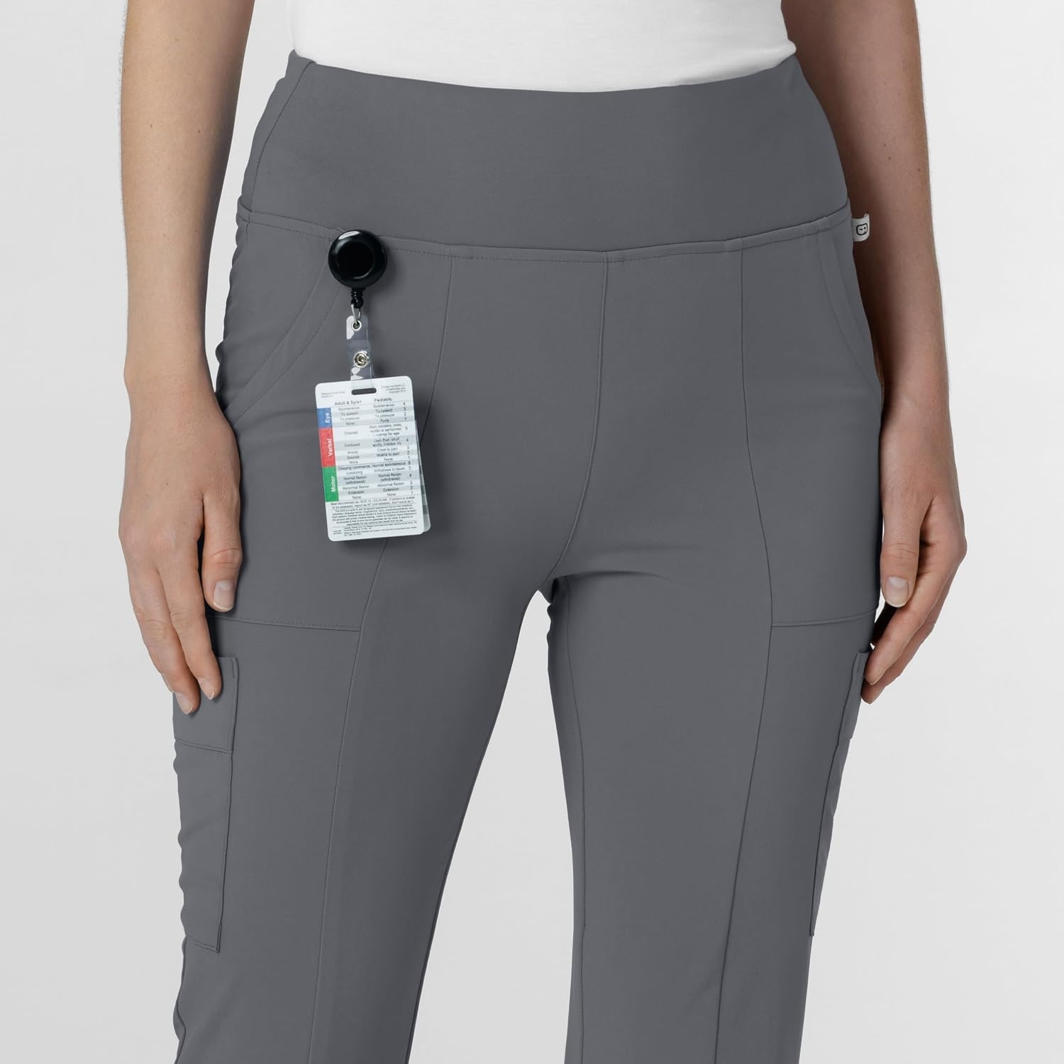 image:imageWink Scrubs for Women Renew Cargo Flare Pants with 7 PocketsPewter
