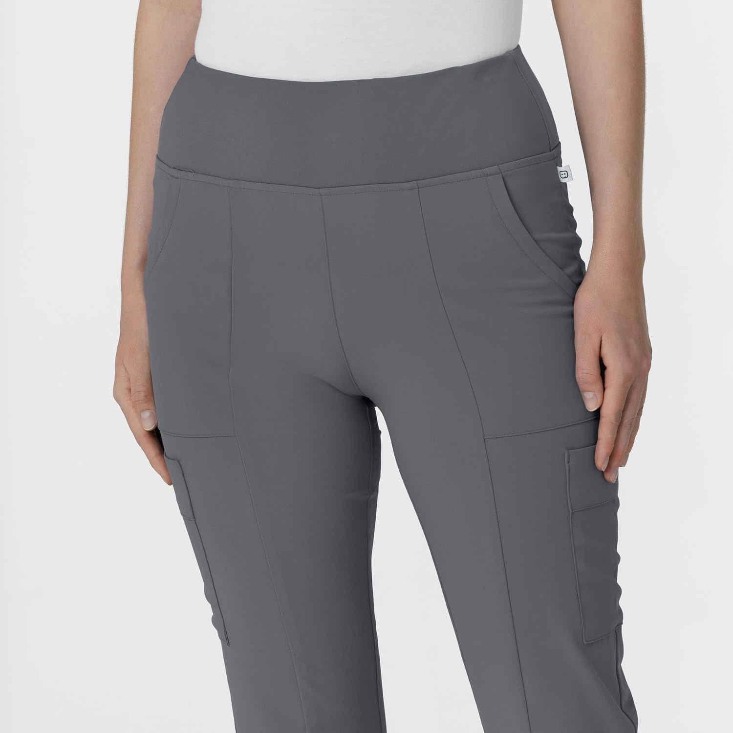 image:imageWink Scrubs for Women Renew Cargo Flare Pants with 7 PocketsPewter