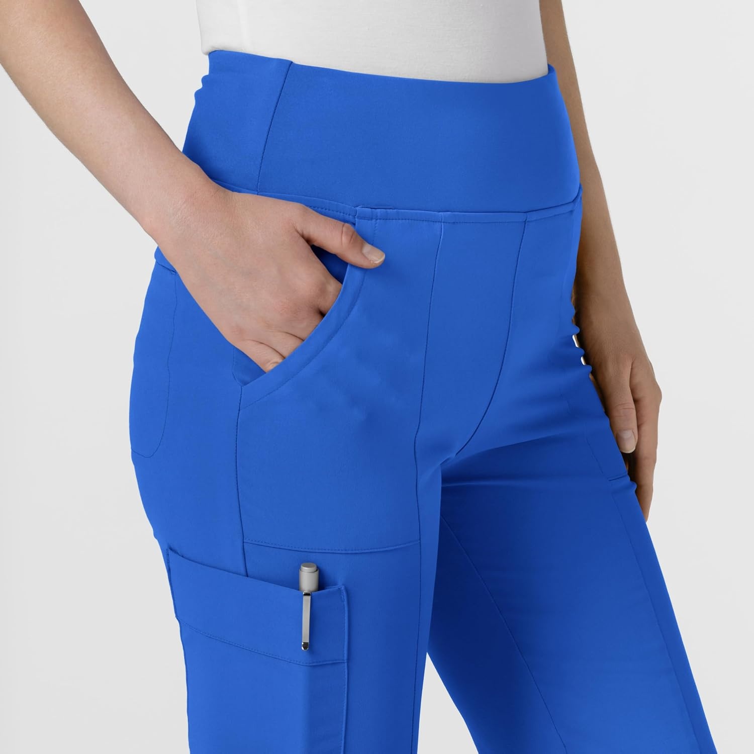 image:imageWink Scrubs for Women Renew Cargo Flare Pants with 7 PocketsRoyal