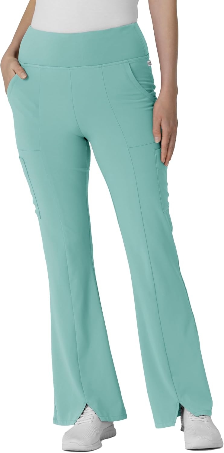 image:imageWink Scrubs for Women Renew Cargo Flare Pants with 7 PocketsTurquoise