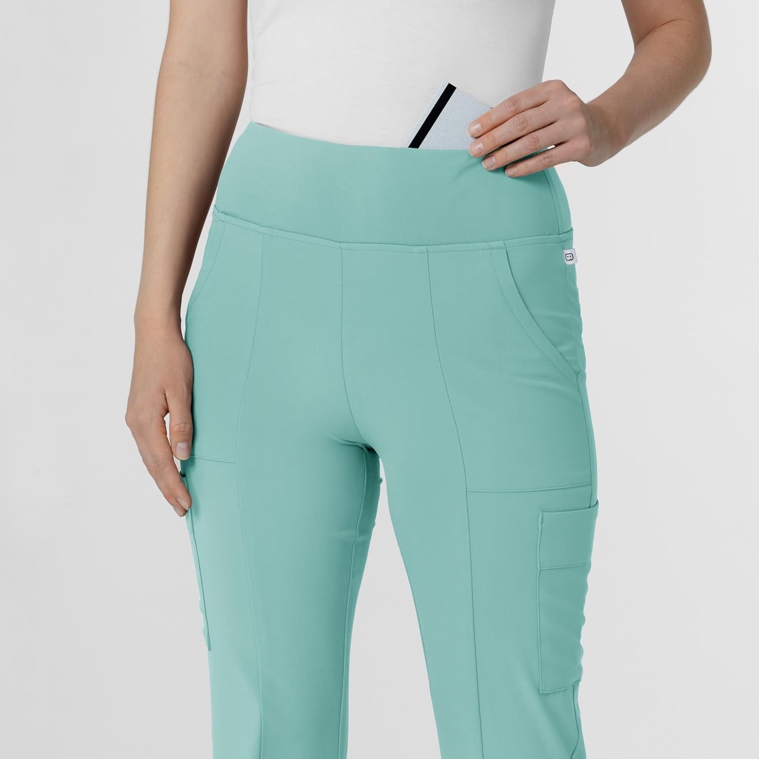 image:imageWink Scrubs for Women Renew Cargo Flare Pants with 7 PocketsTurquoise