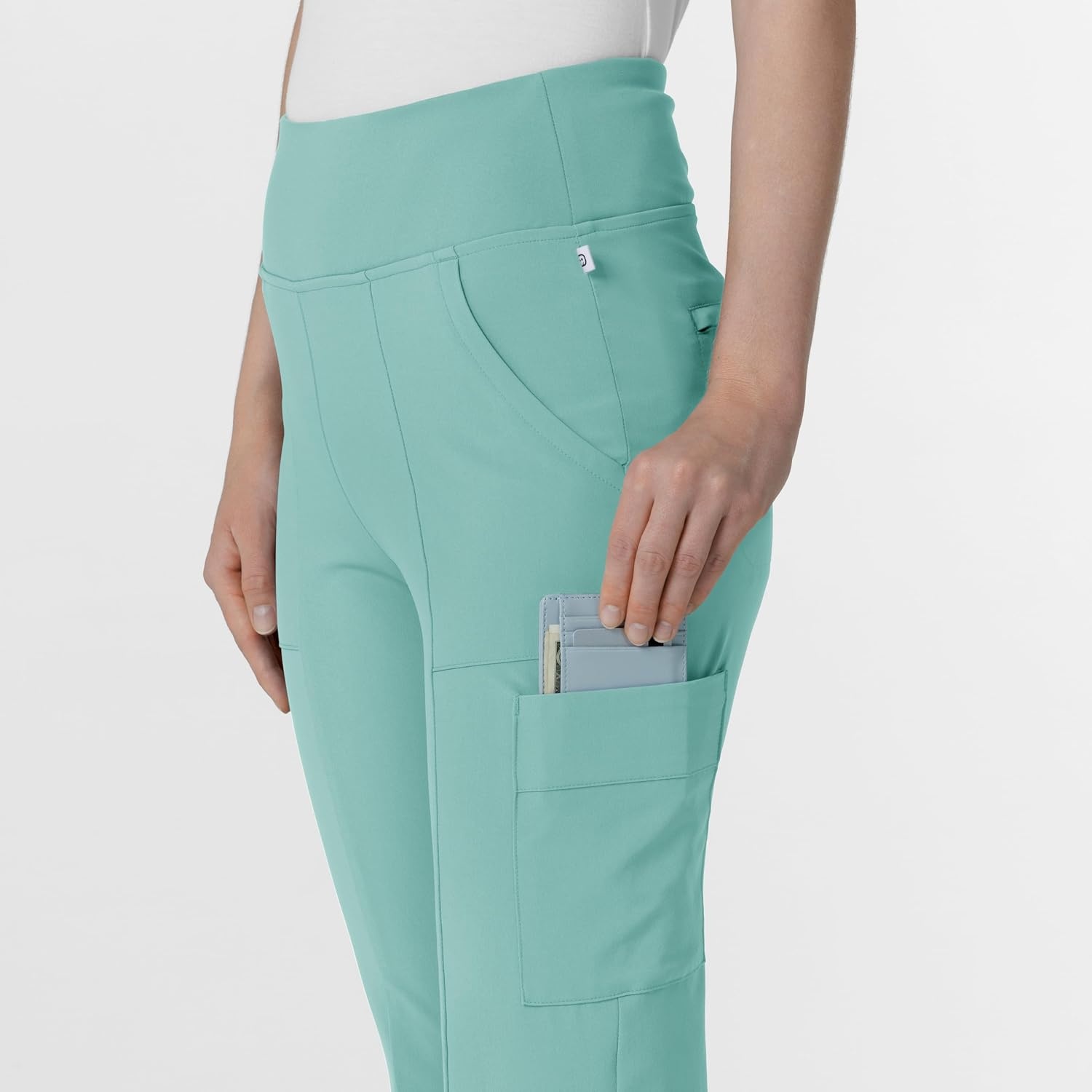 image:imageWink Scrubs for Women Renew Cargo Flare Pants with 7 PocketsTurquoise