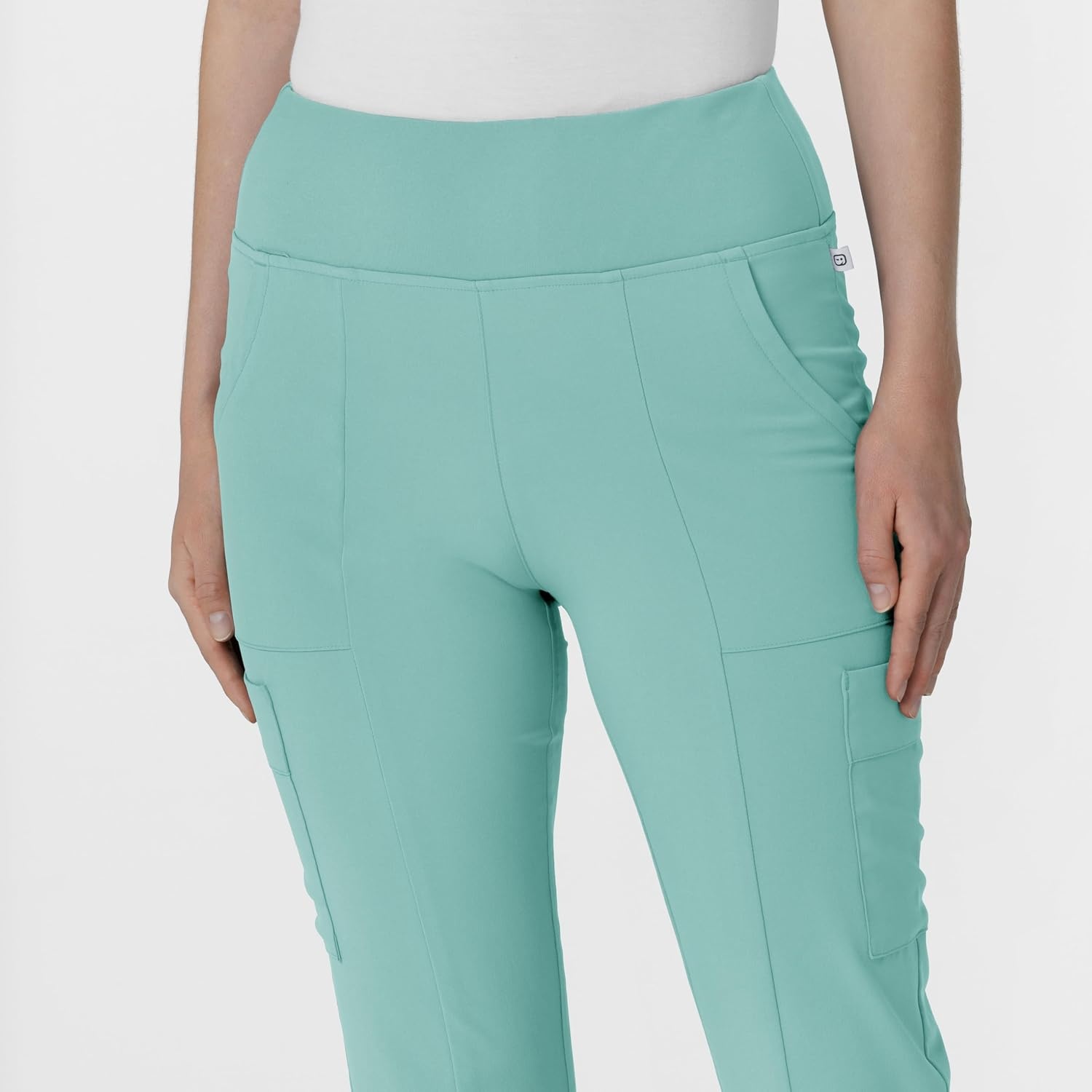 image:imageWink Scrubs for Women Renew Cargo Flare Pants with 7 PocketsTurquoise