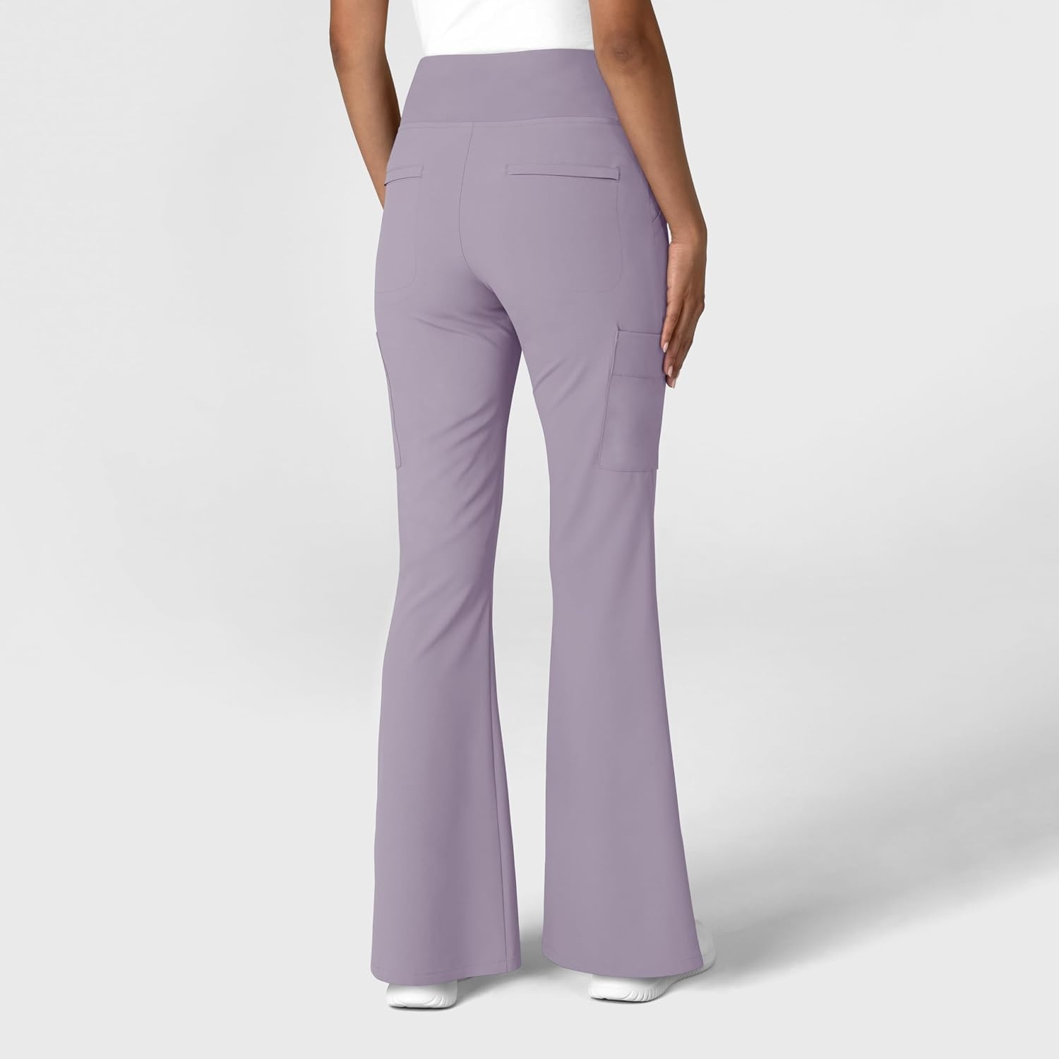 image:imageWink Scrubs for Women Renew Cargo Flare Pants with 7 PocketsWisteria