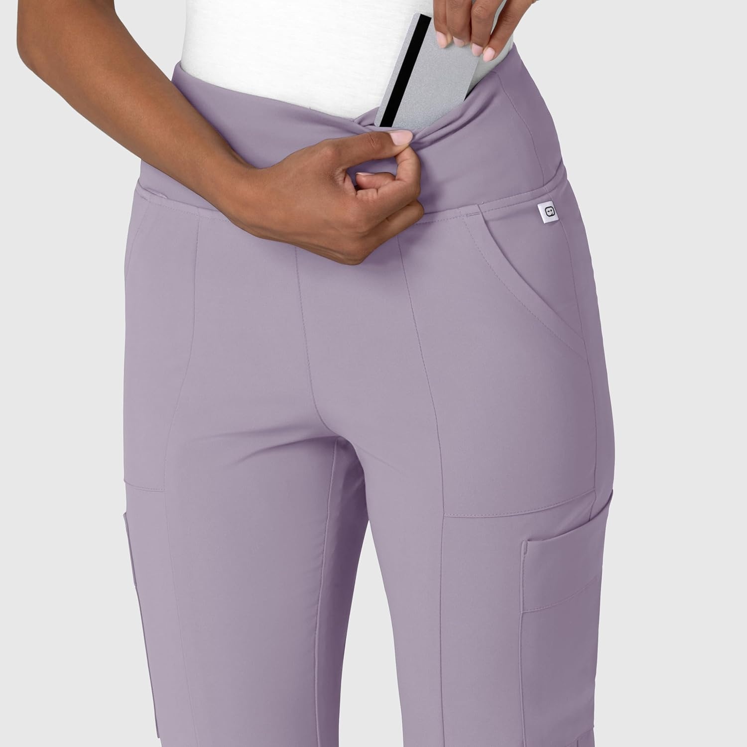 image:imageWink Scrubs for Women Renew Cargo Flare Pants with 7 PocketsWisteria