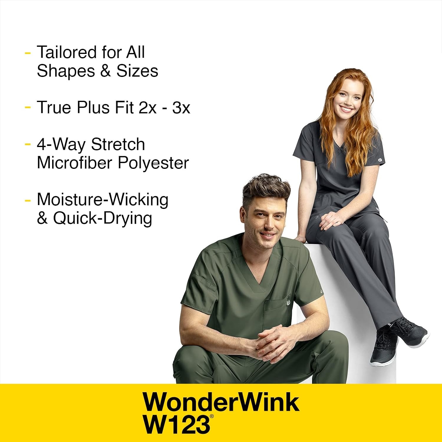 image:imageWink Scrubs for Women W123 Maternity Joggers Pants with 7 PocketsBlack
