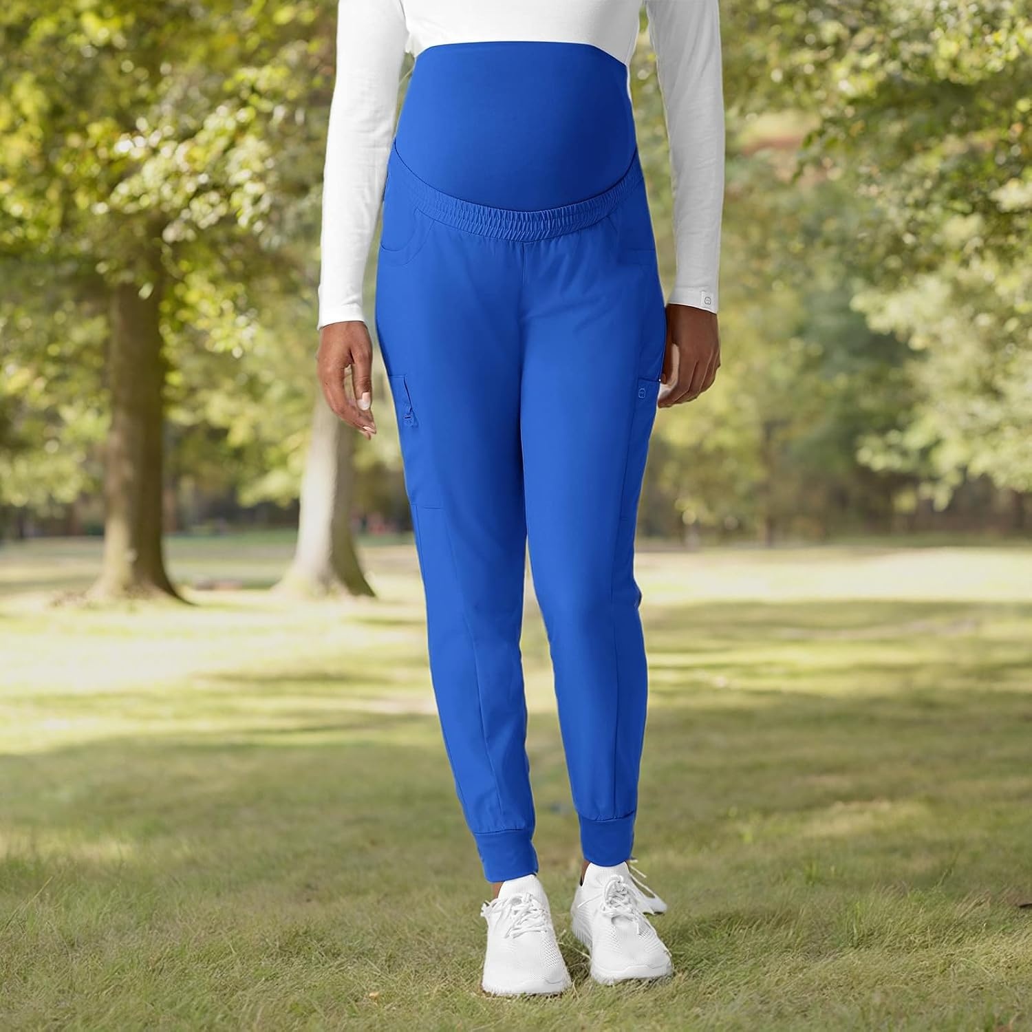 image:imageWink Scrubs for Women W123 Maternity Joggers Pants with 7 PocketsRoyal