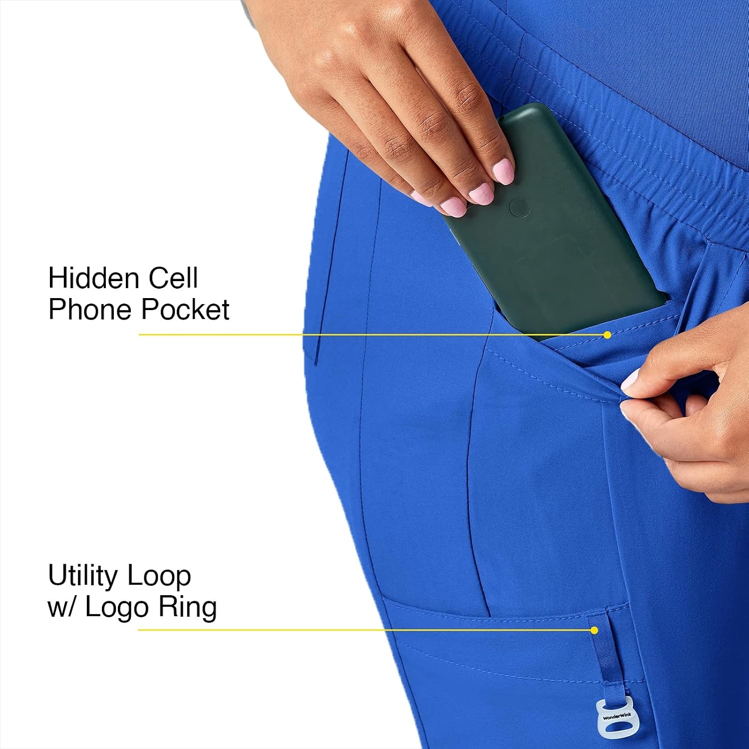 image:imageWink Scrubs for Women W123 Maternity Joggers Pants with 7 PocketsRoyal
