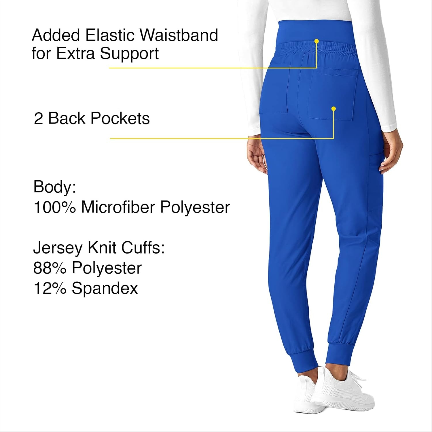image:imageWink Scrubs for Women W123 Maternity Joggers Pants with 7 PocketsRoyal