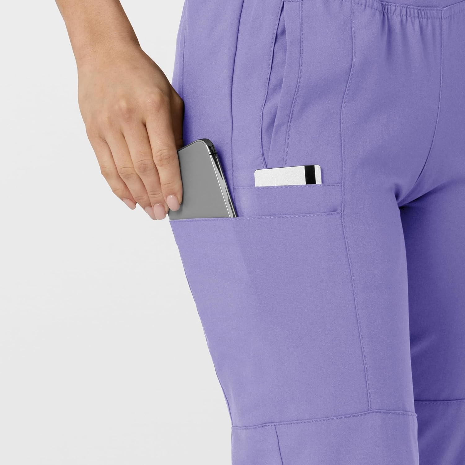 image:imageWink W123 Womens Comfort Waist Cargo Jogger Scrub PantIris Purple