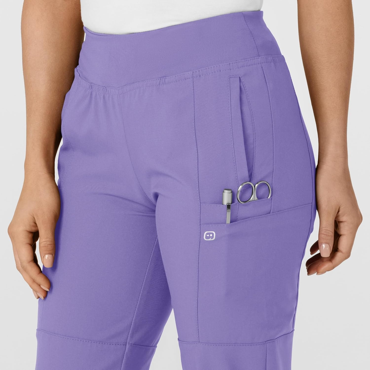 image:imageWink W123 Womens Comfort Waist Cargo Jogger Scrub PantIris Purple