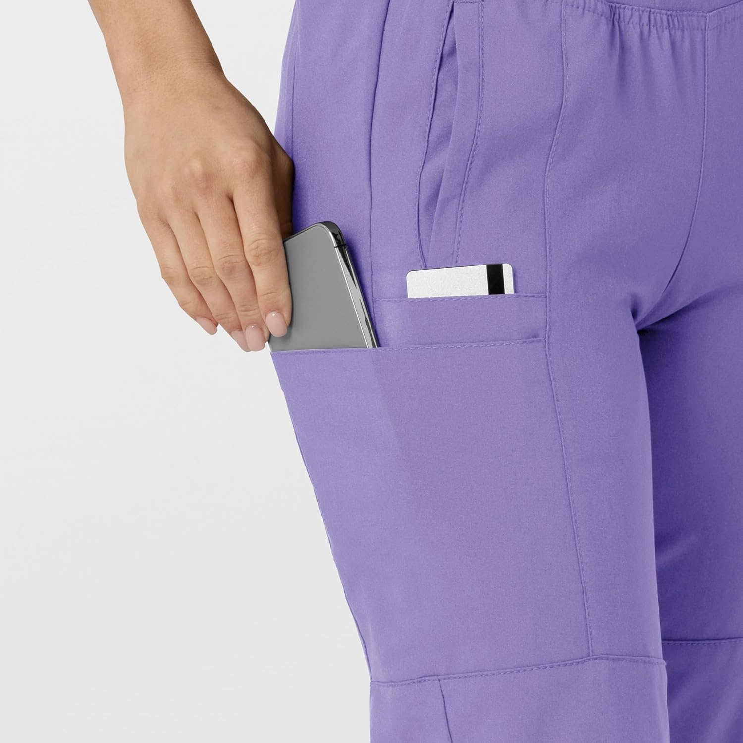 image:imageWink W123 Womens Comfort Waist Cargo Jogger Scrub PantIris Purple