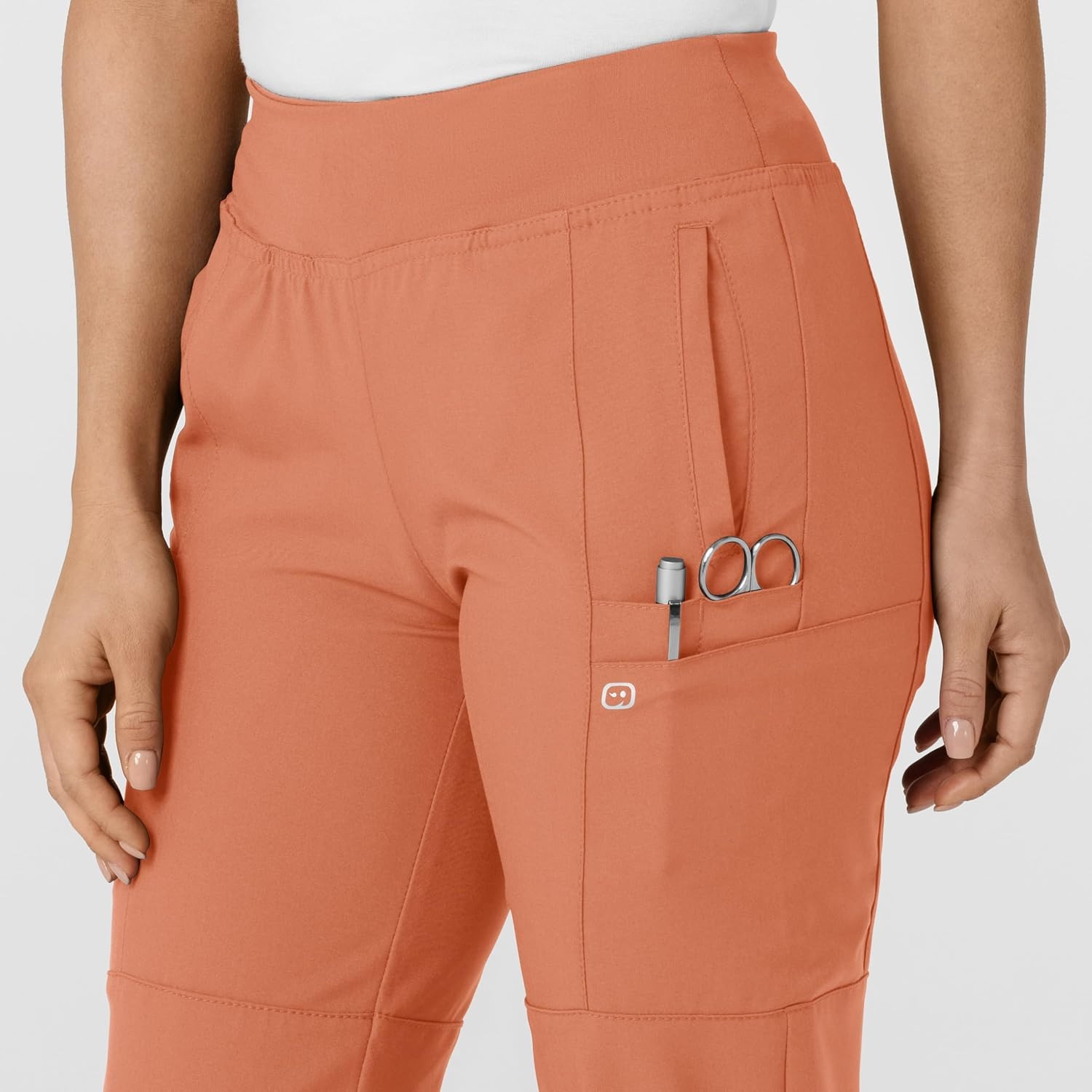 image:imageWink W123 Womens Comfort Waist Cargo Jogger Scrub PantTerracotta