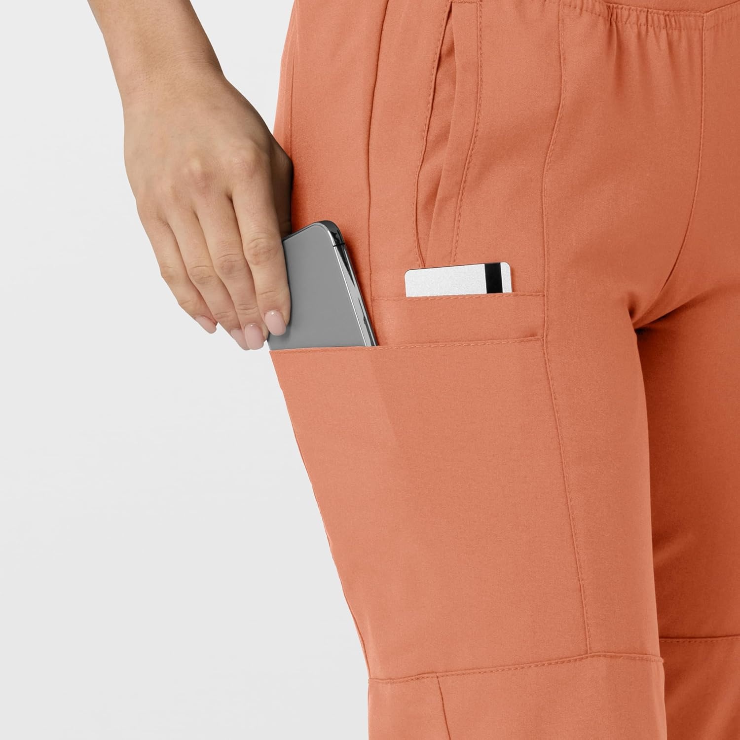 image:imageWink W123 Womens Comfort Waist Cargo Jogger Scrub PantTerracotta