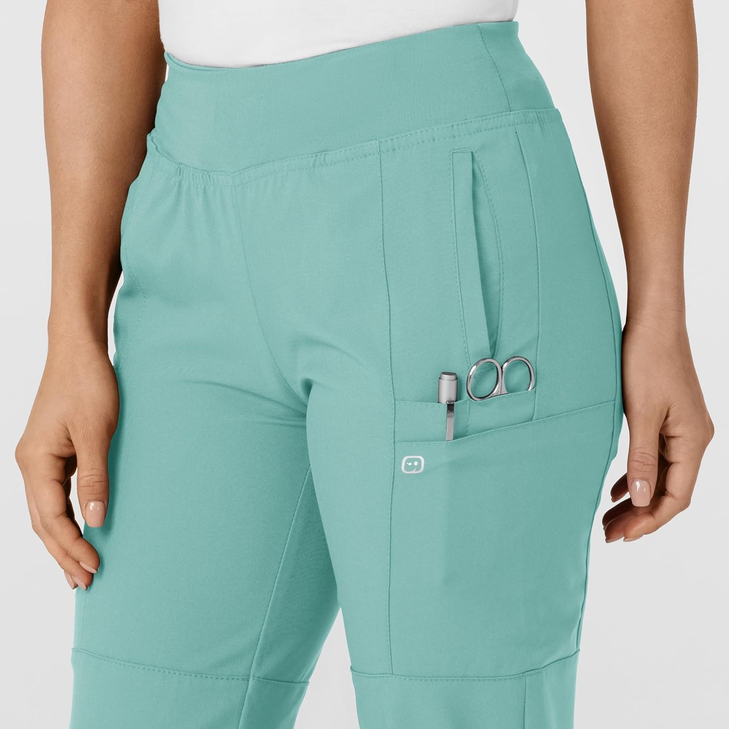 image:imageWink W123 Womens Comfort Waist Cargo Jogger Scrub PantTurquoise