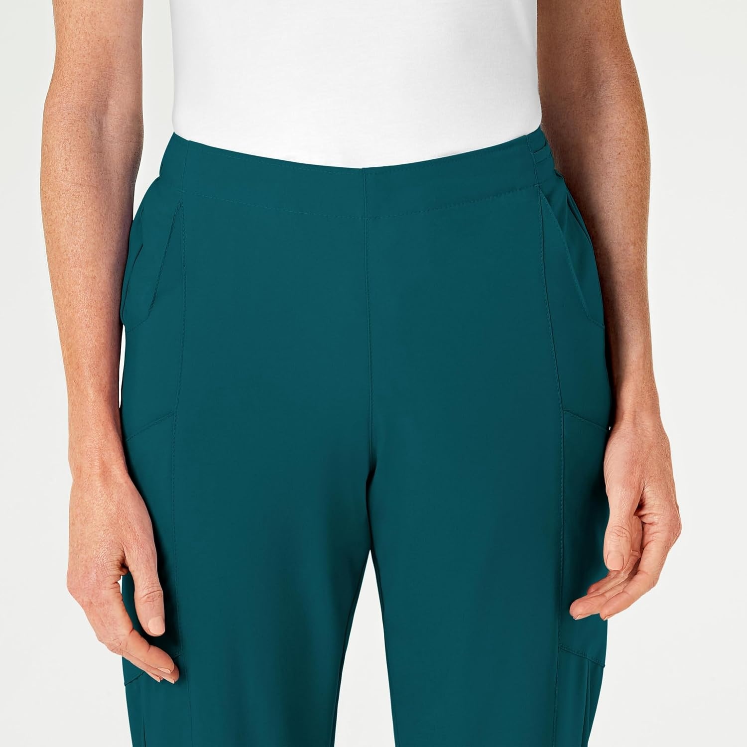 image:imageWink W123 Womens Flat Front Cargo Scrub PantCaribbean Blue