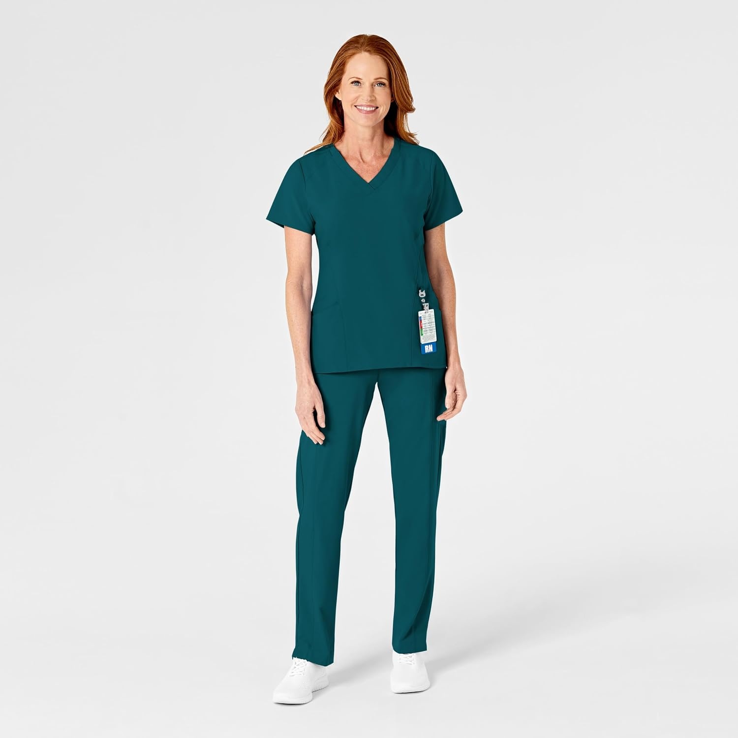 image:imageWink W123 Womens Flat Front Cargo Scrub PantCaribbean Blue