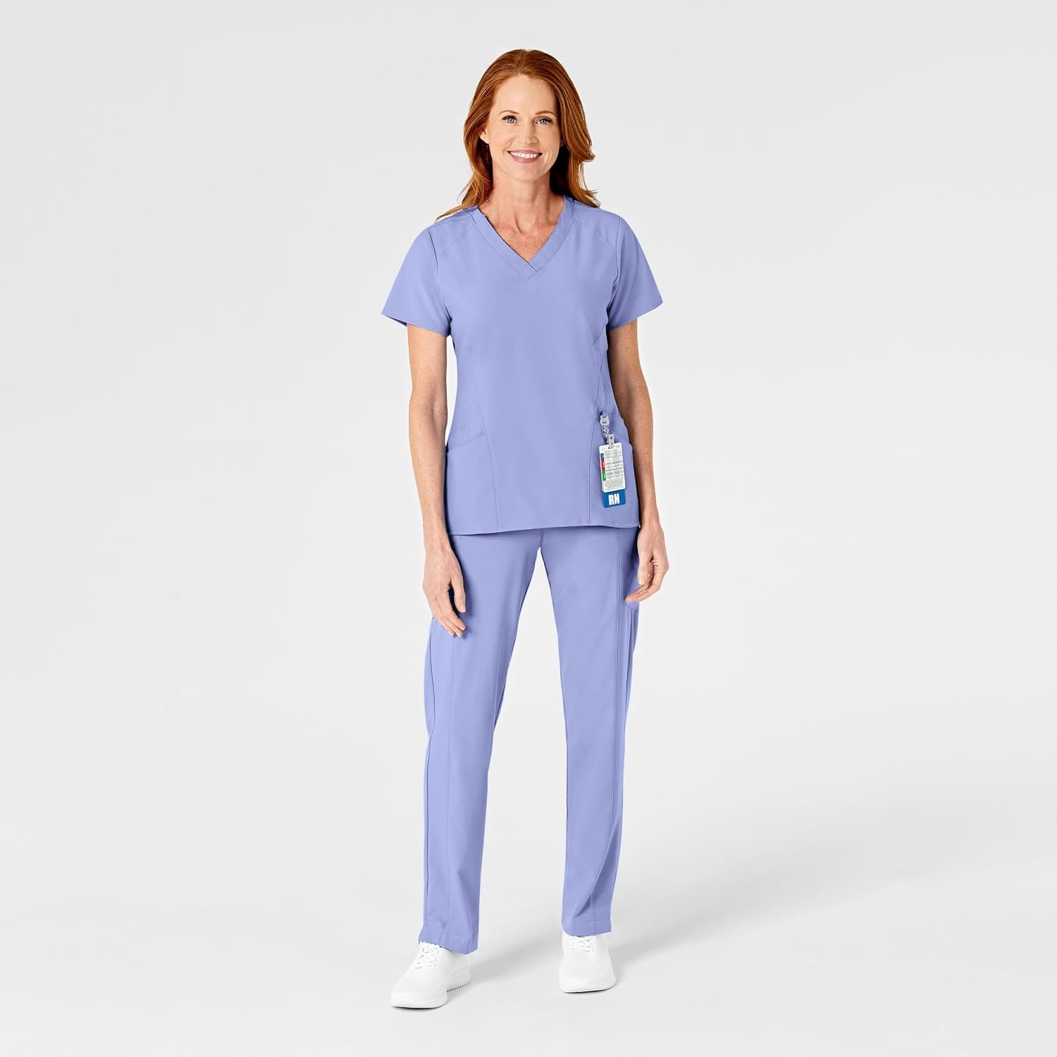 image:imageWink W123 Womens Flat Front Cargo Scrub PantCeil Blue