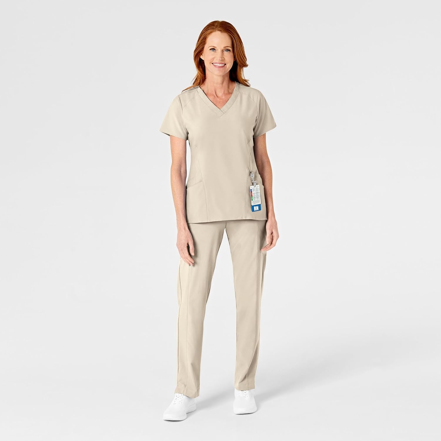 image:imageWink W123 Womens Flat Front Cargo Scrub PantKhaki