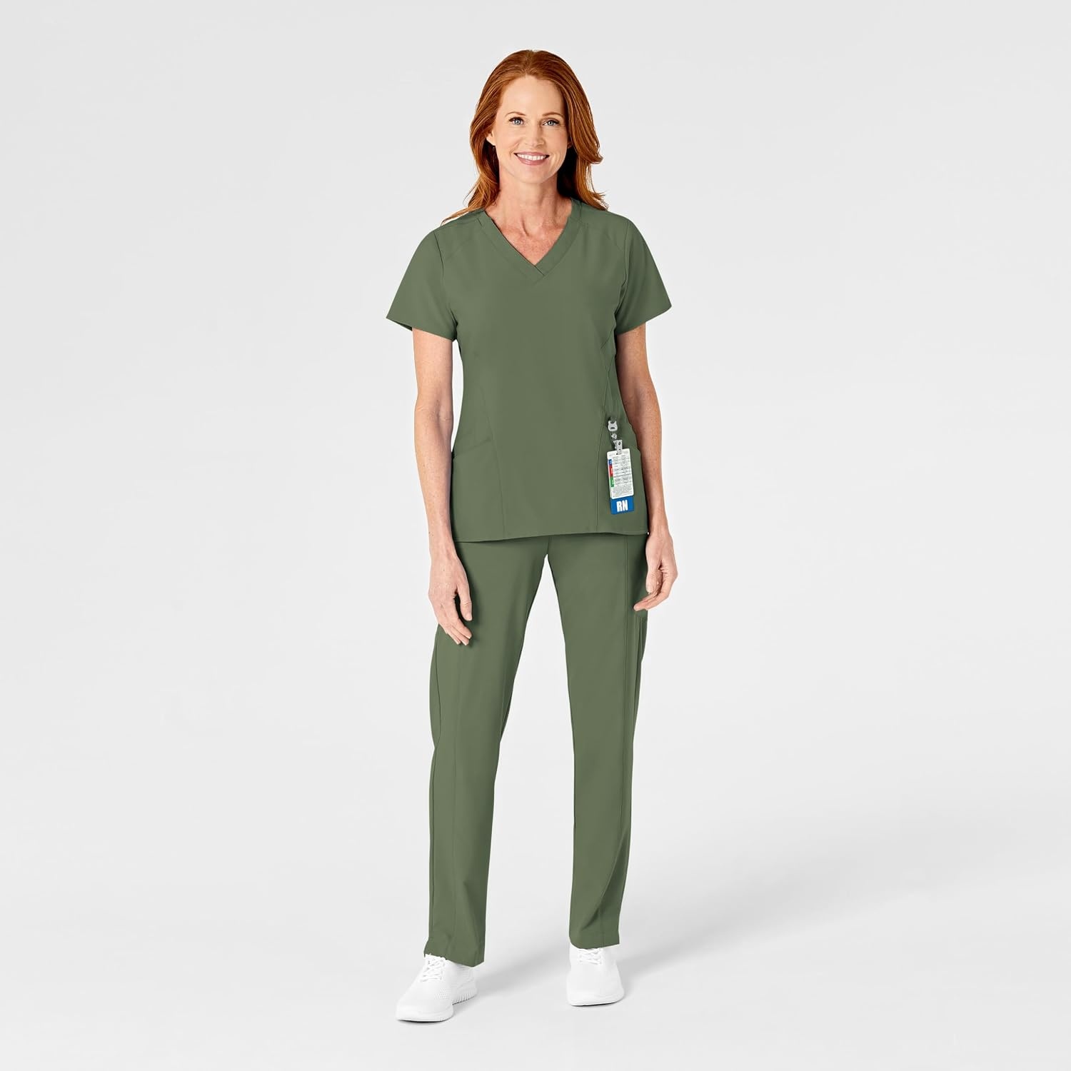 image:imageWink W123 Womens Flat Front Cargo Scrub PantOlive