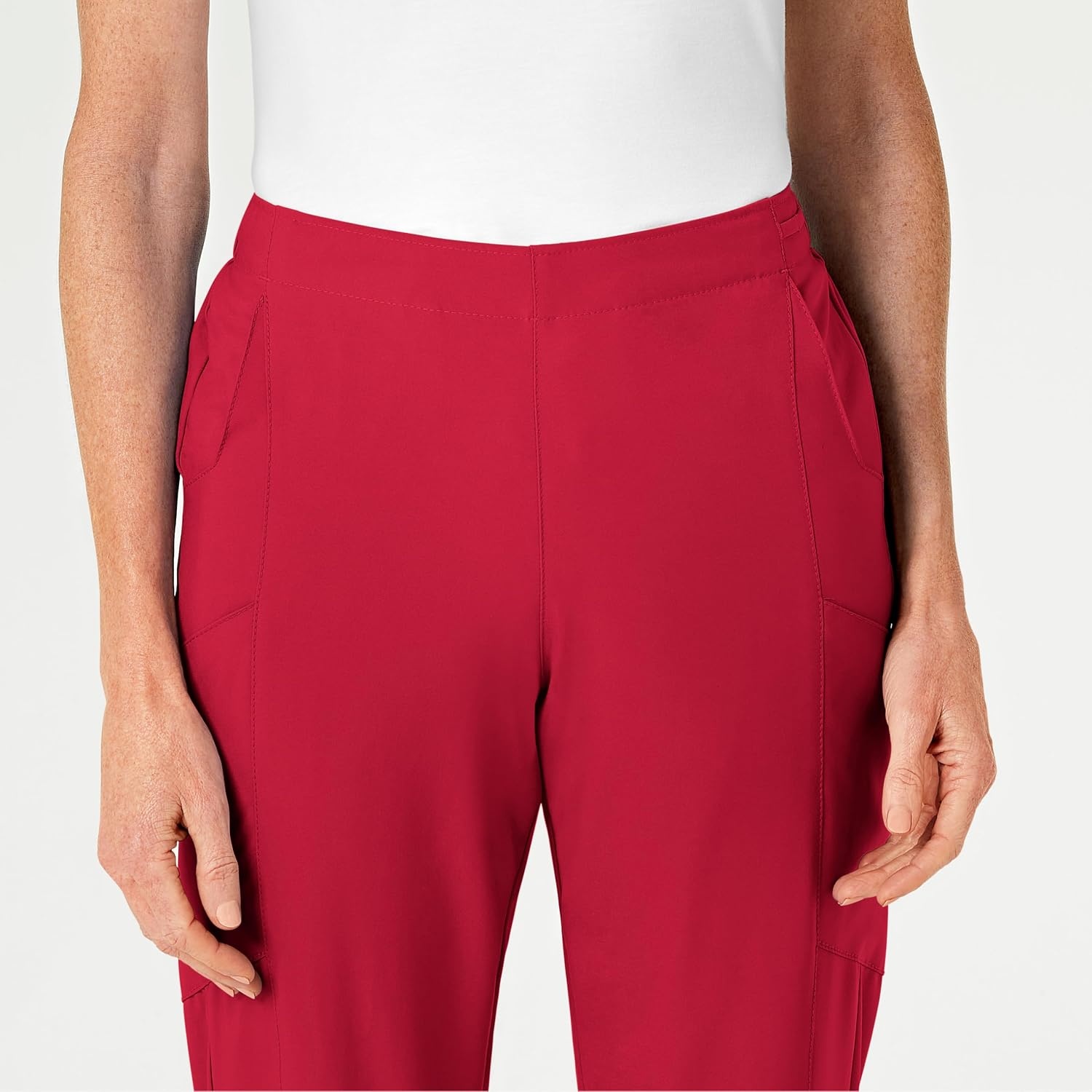 image:imageWink W123 Womens Flat Front Cargo Scrub PantRed