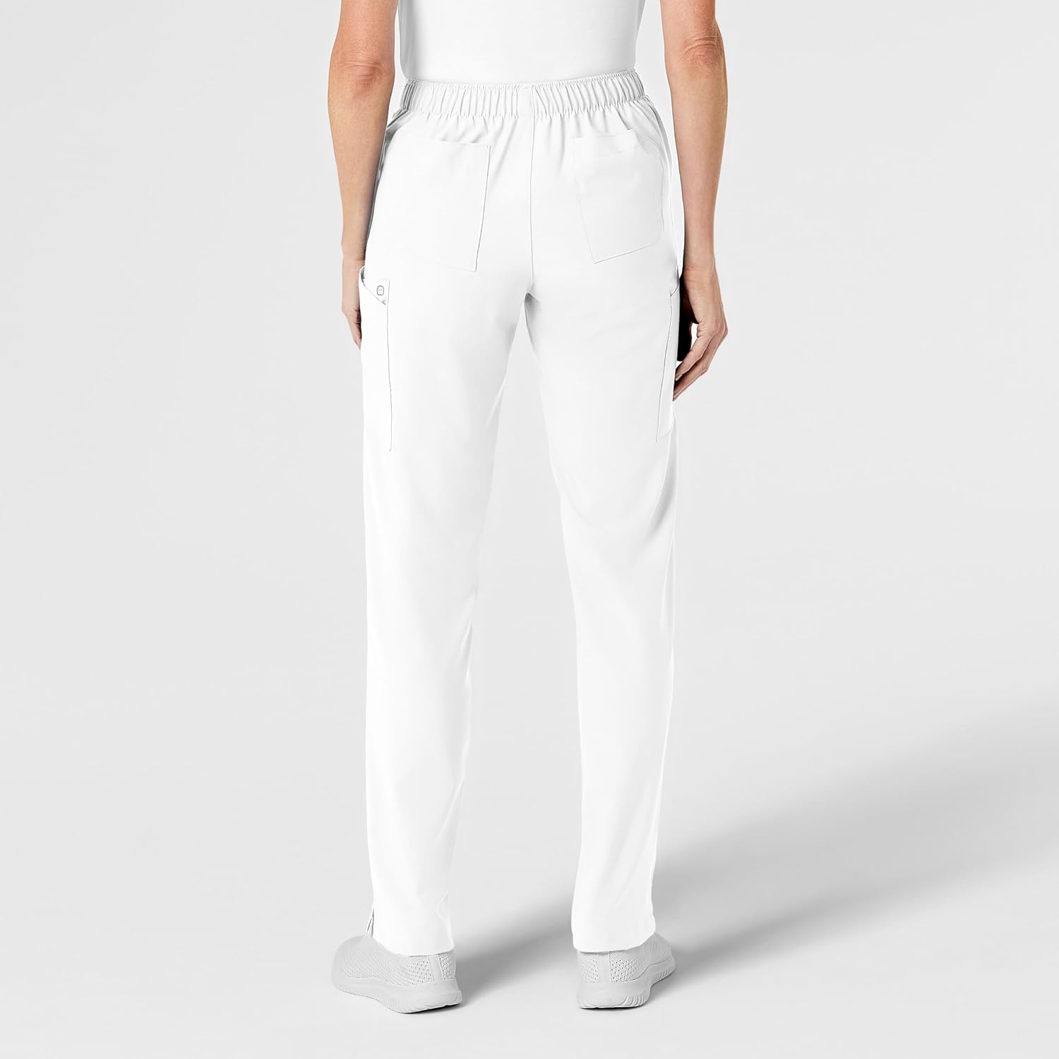 image:imageWink W123 Womens Flat Front Cargo Scrub PantWhite