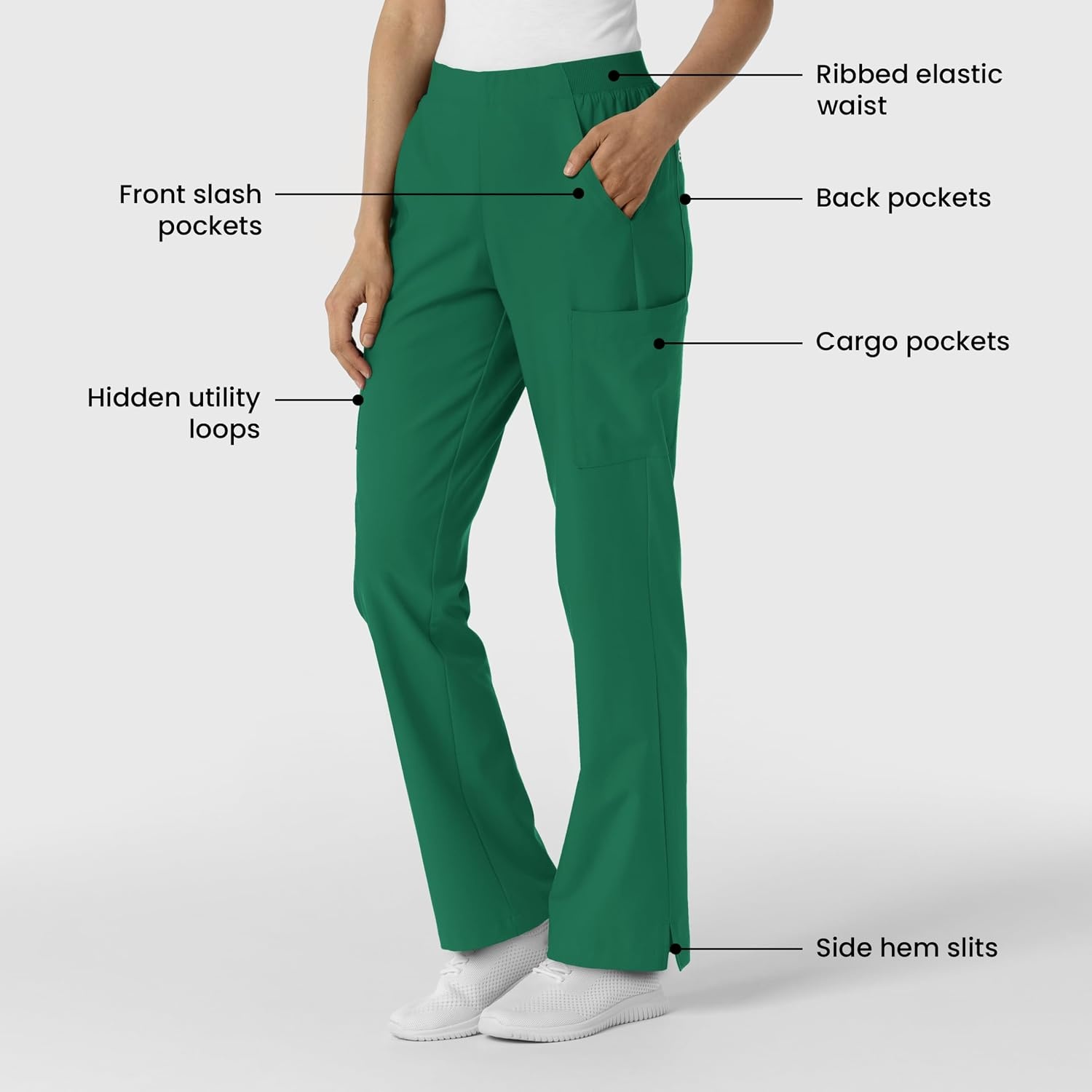 image:imageWink Womens Womens Cargo Utility Scrub PantHunter