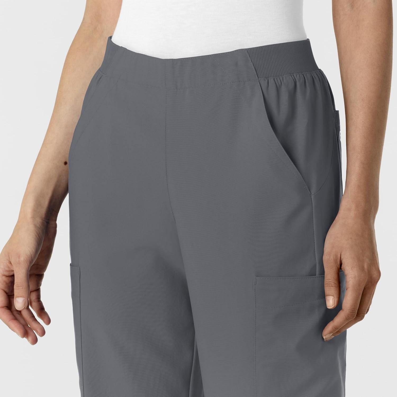 image:imageWink Womens Womens Cargo Utility Scrub PantPewter