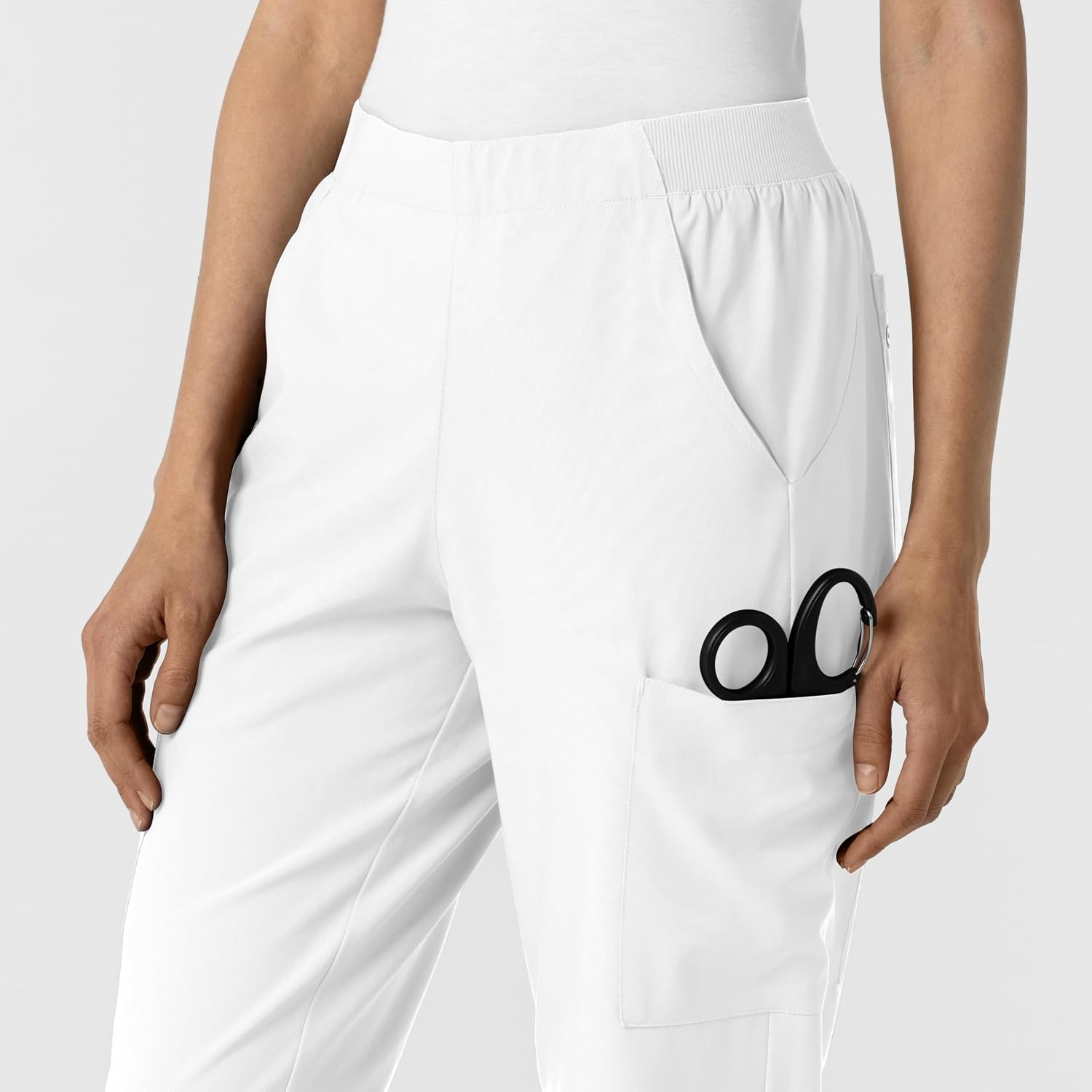 image:imageWink Womens Womens Cargo Utility Scrub PantWhite