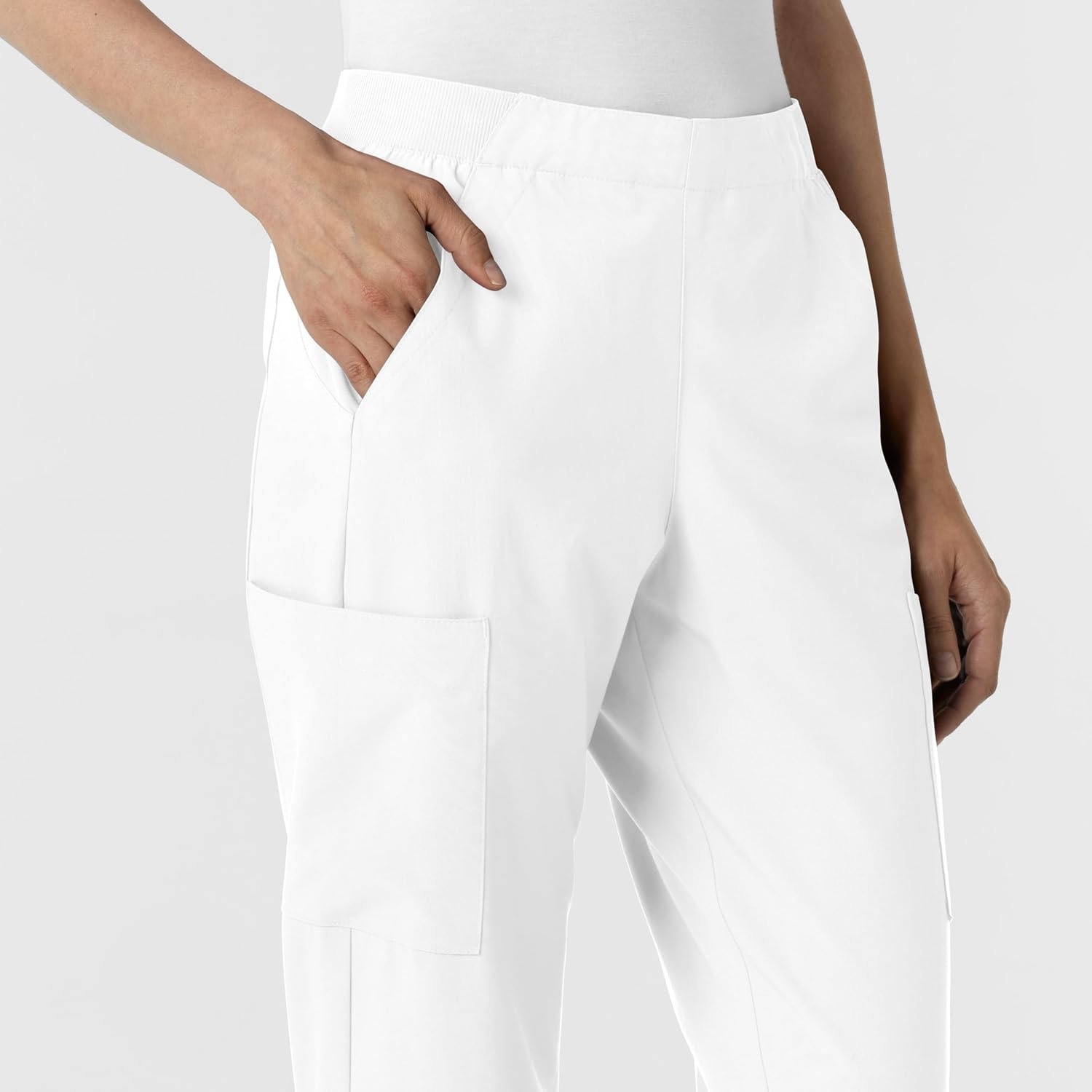 image:imageWink Womens Womens Cargo Utility Scrub PantWhite