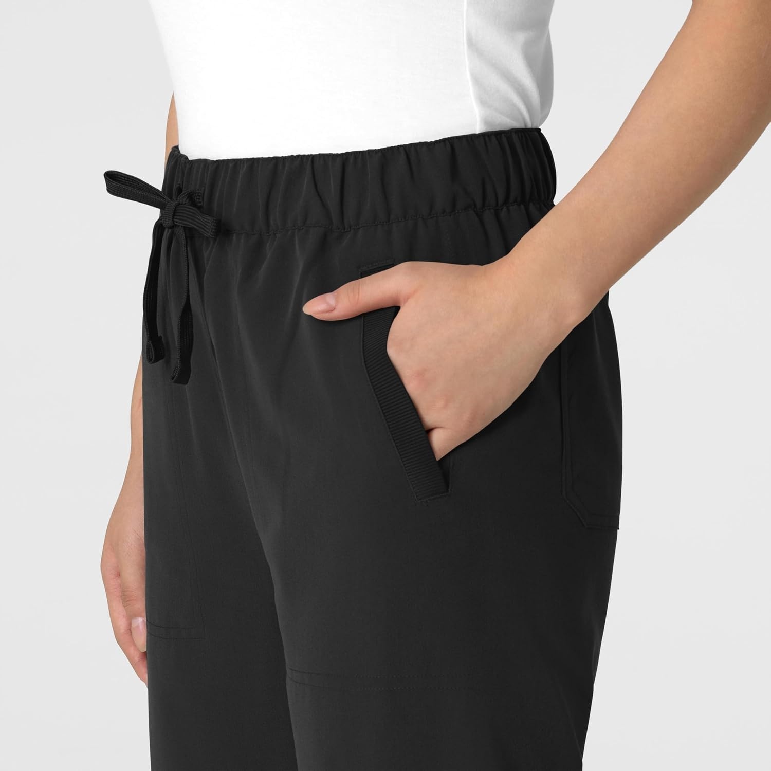 image:imageWink Womens Womens Stovepipe HighLow Hem Scrub PantBlack