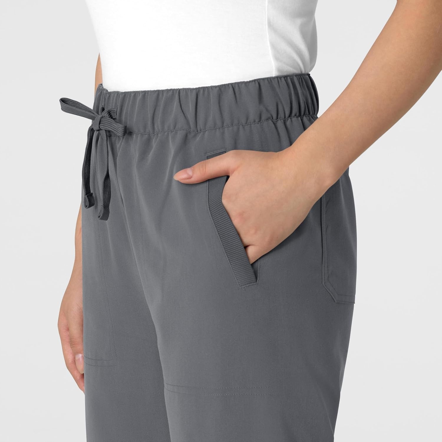image:imageWink Womens Womens Stovepipe HighLow Hem Scrub PantPewter